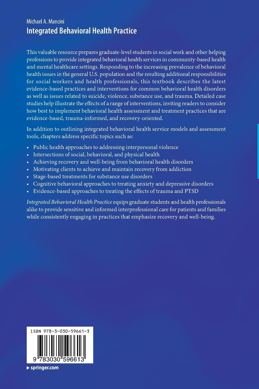 Rückseitencover Integrated Behavioral Health Practice