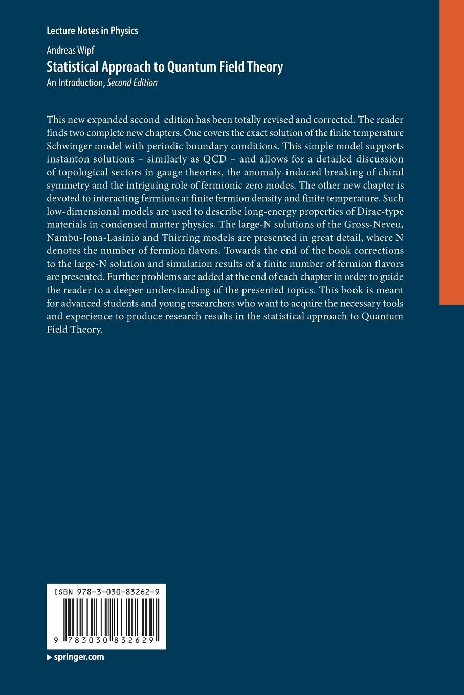 Rückseitencover Statistical Approach to Quantum Field Theory