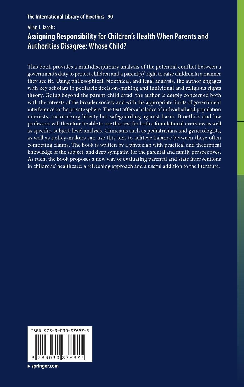 Rückseitencover Assigning Responsibility for Children's Health When Parents and Authorities Disagree: Whose Child?
