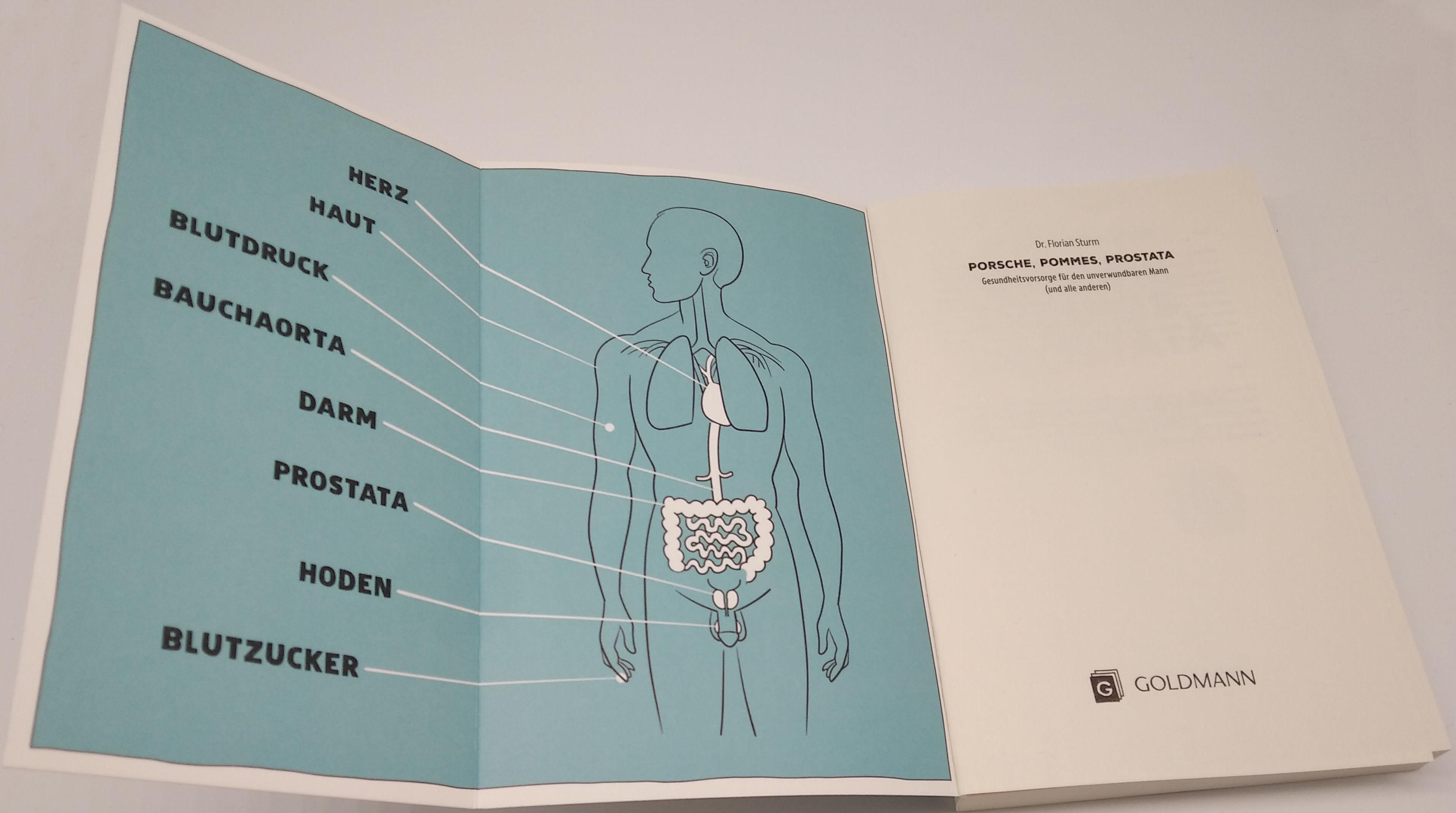 Beispielinhalt (Bild) Porsche, Pommes, Prostata - Gesundheitsvorsorge für den unverwundbaren Mann (und alle anderen)