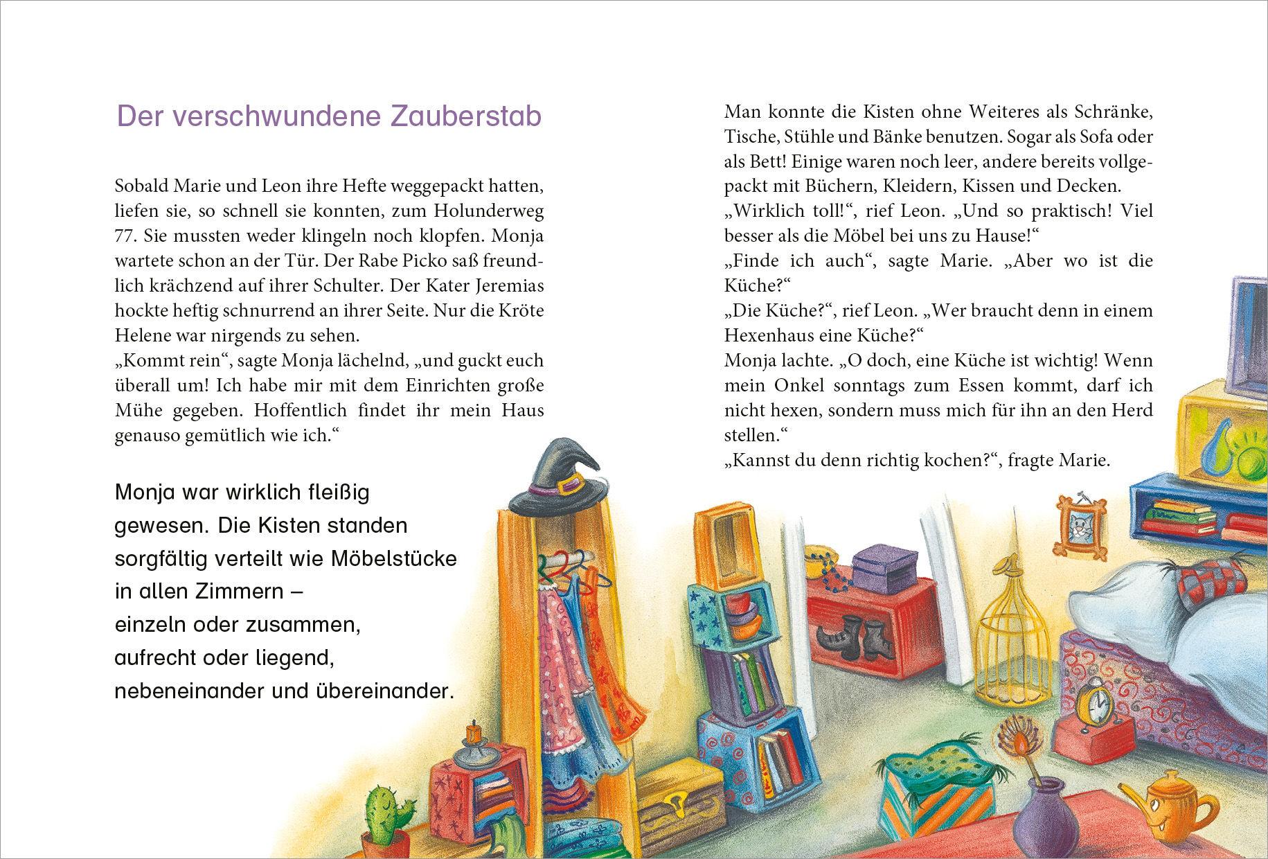 Beispielinhalt (Bild) Erst ich ein Stück, dann du - Monja Mondstein - Aufregung im Hexenhaus