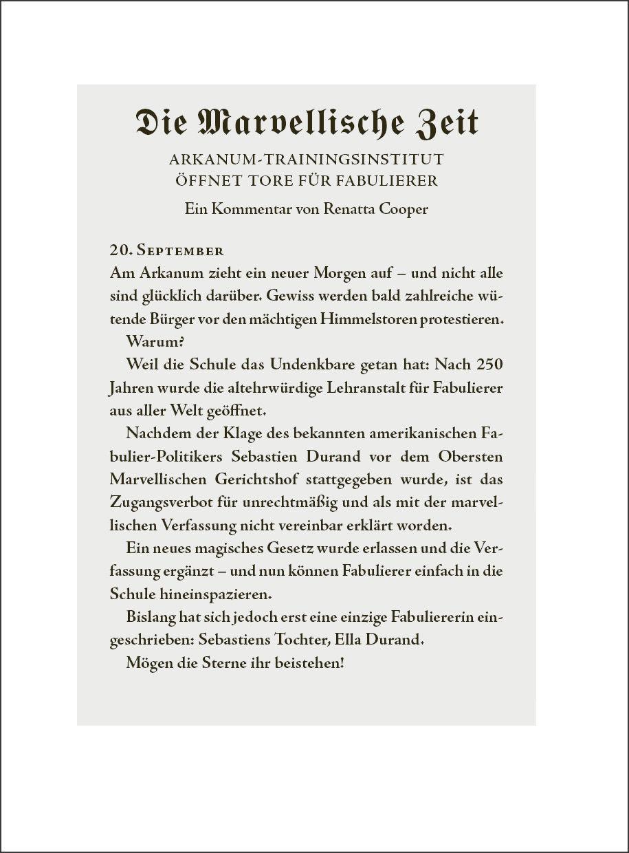 Beispielinhalt (Bild) Die Marveller - Magie aus Licht und Dunkelheit - Das gefährliche erste Jahr