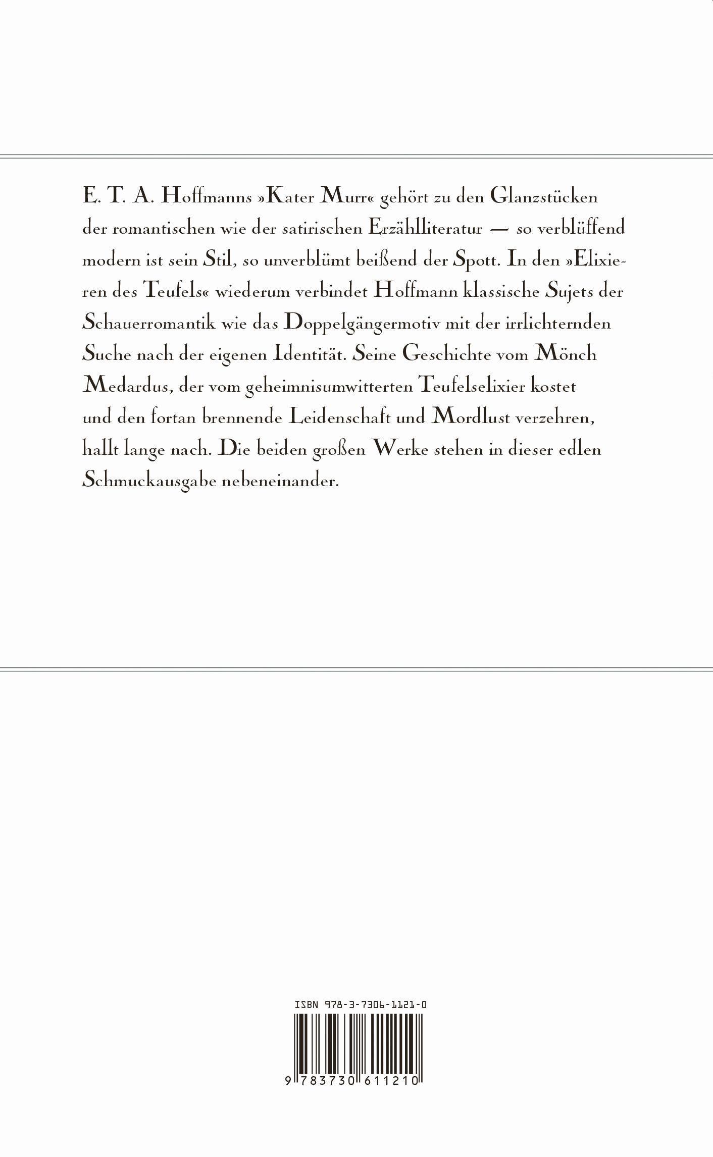 Beispielinhalt (Bild) Die Elixiere des Teufels. Lebensansichten des Katers Murr