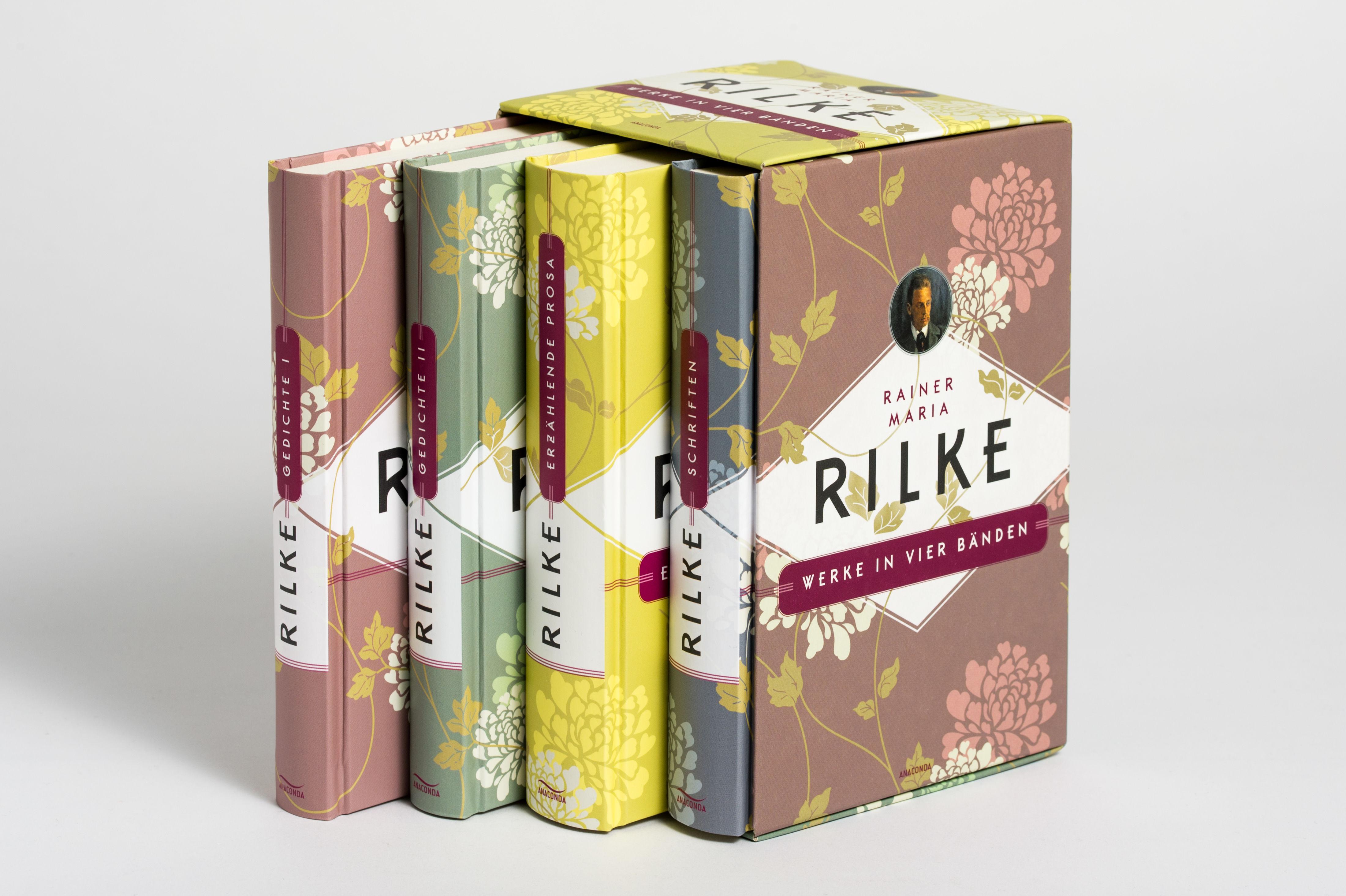 Beispielinhalt (Bild) Rainer Maria Rilke, Werke in vier Bänden (Gedichte I - Gedichte II - Erzählende Prosa - Schriften) (4 Bände im Schuber)