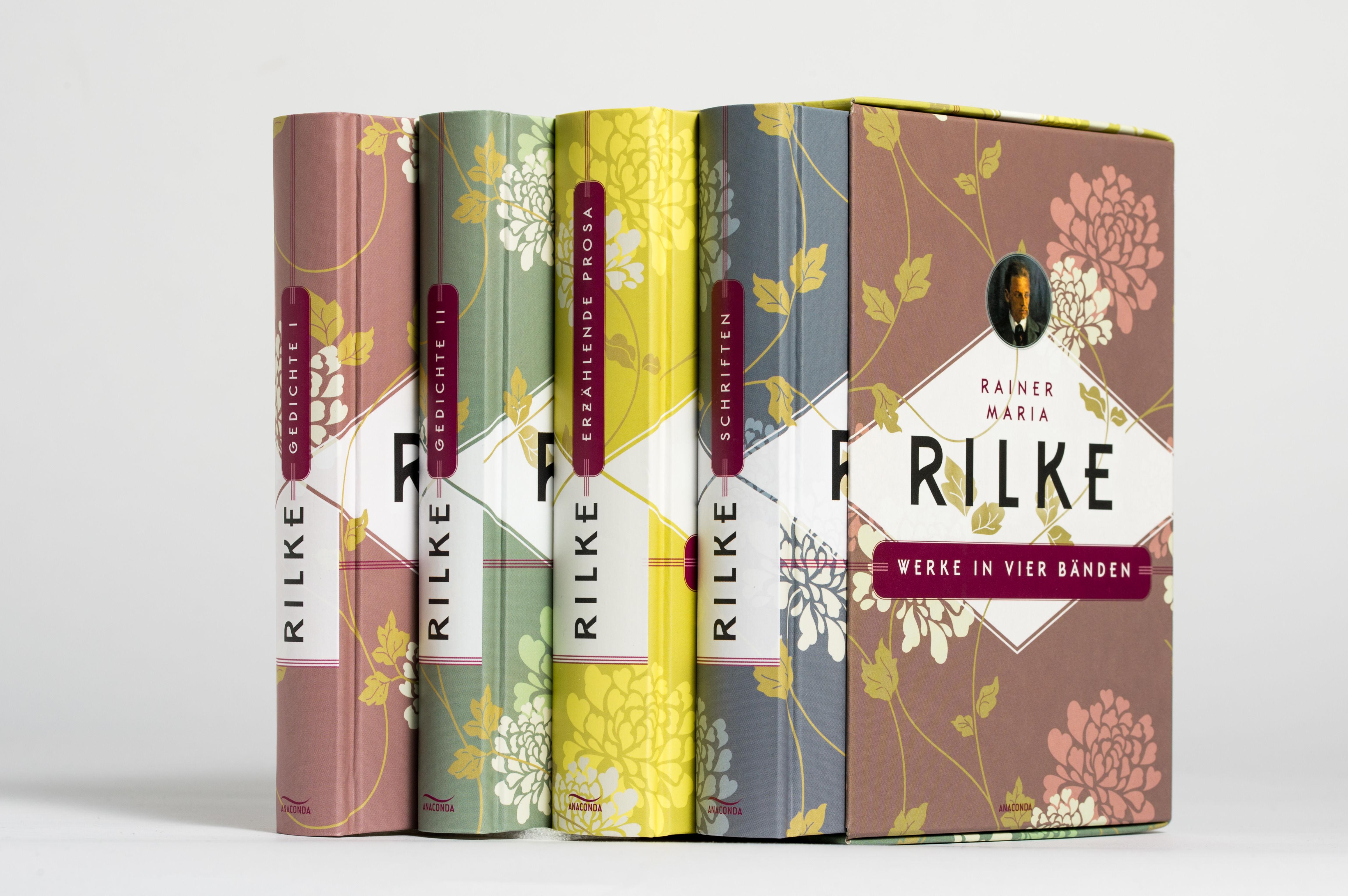 Beispielinhalt (Bild) Rainer Maria Rilke, Werke in vier Bänden (Gedichte I - Gedichte II - Erzählende Prosa - Schriften) (4 Bände im Schuber)