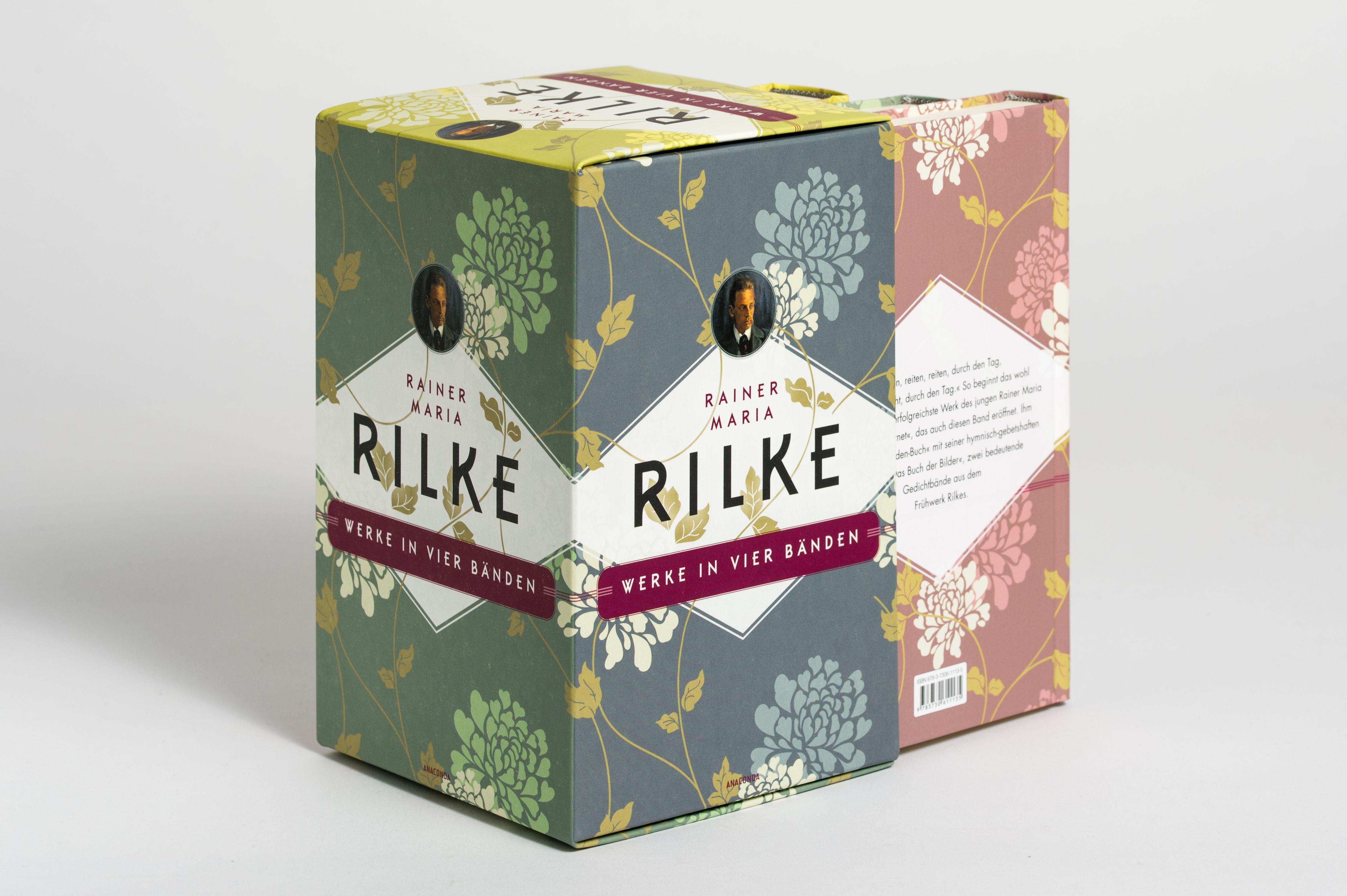 Beispielinhalt (Bild) Rainer Maria Rilke, Werke in vier Bänden (Gedichte I - Gedichte II - Erzählende Prosa - Schriften) (4 Bände im Schuber)