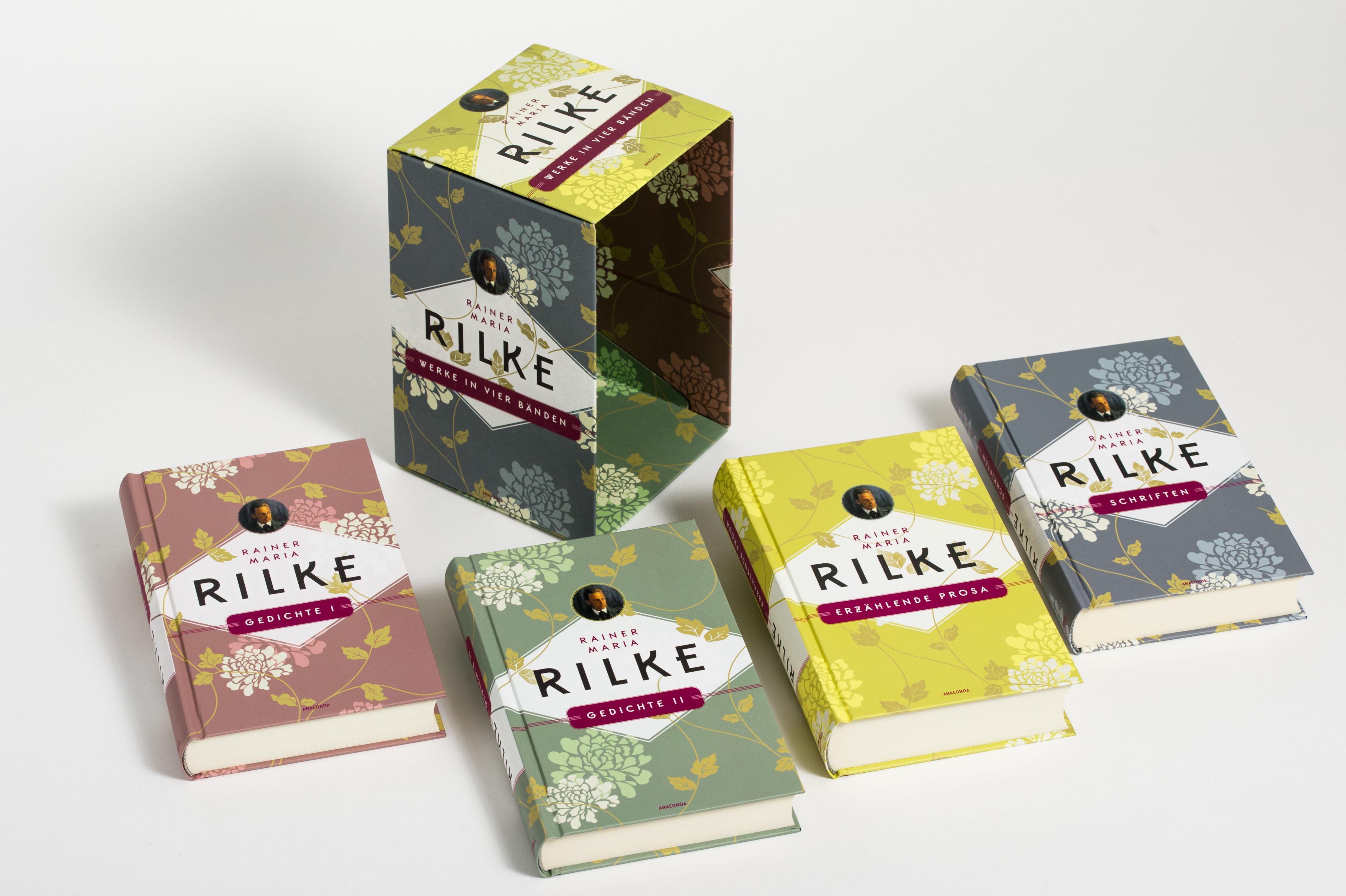 Beispielinhalt (Bild) Rainer Maria Rilke, Werke in vier Bänden (Gedichte I - Gedichte II - Erzählende Prosa - Schriften) (4 Bände im Schuber)