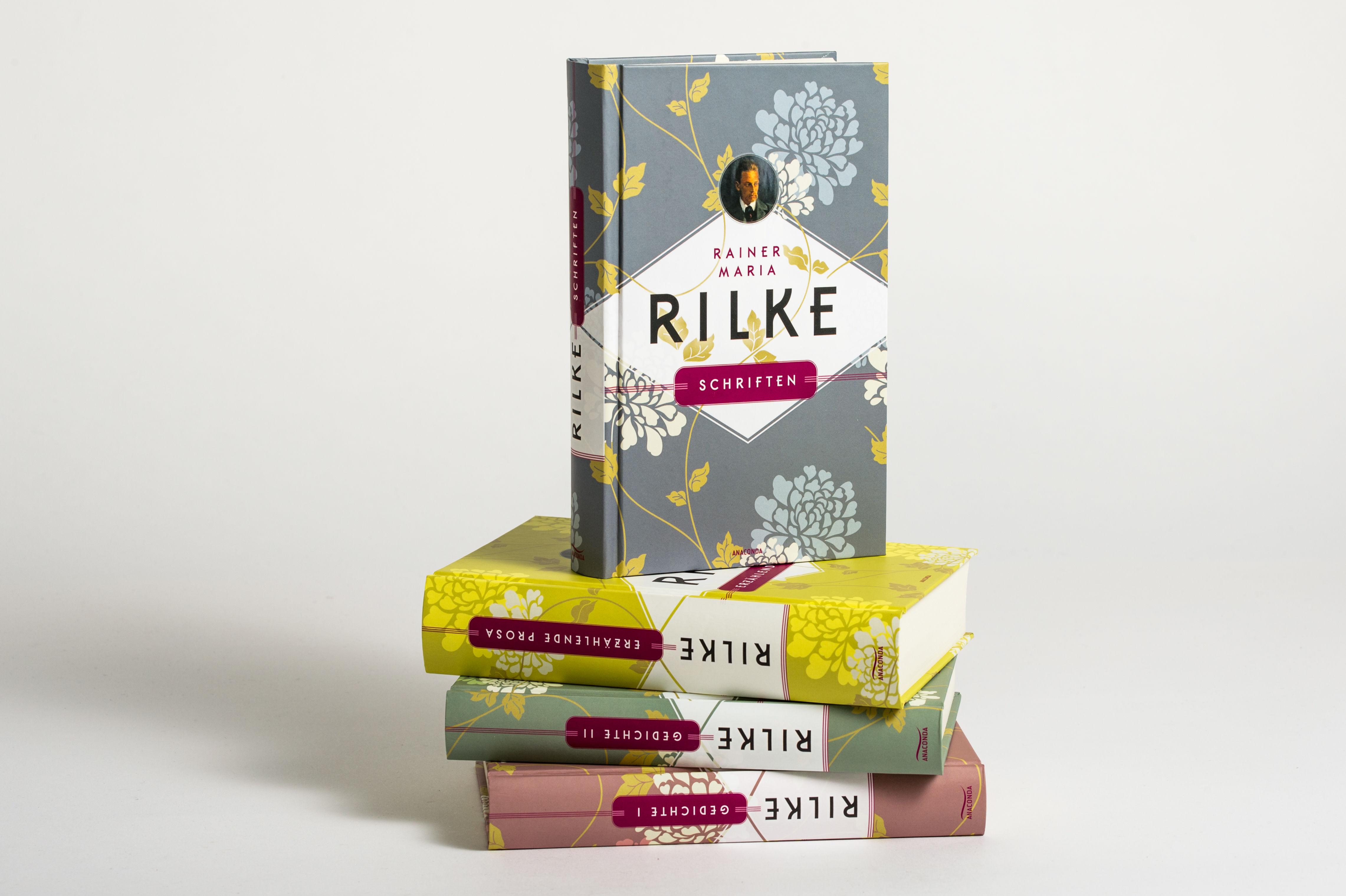 Beispielinhalt (Bild) Rainer Maria Rilke, Werke in vier Bänden (Gedichte I - Gedichte II - Erzählende Prosa - Schriften) (4 Bände im Schuber)