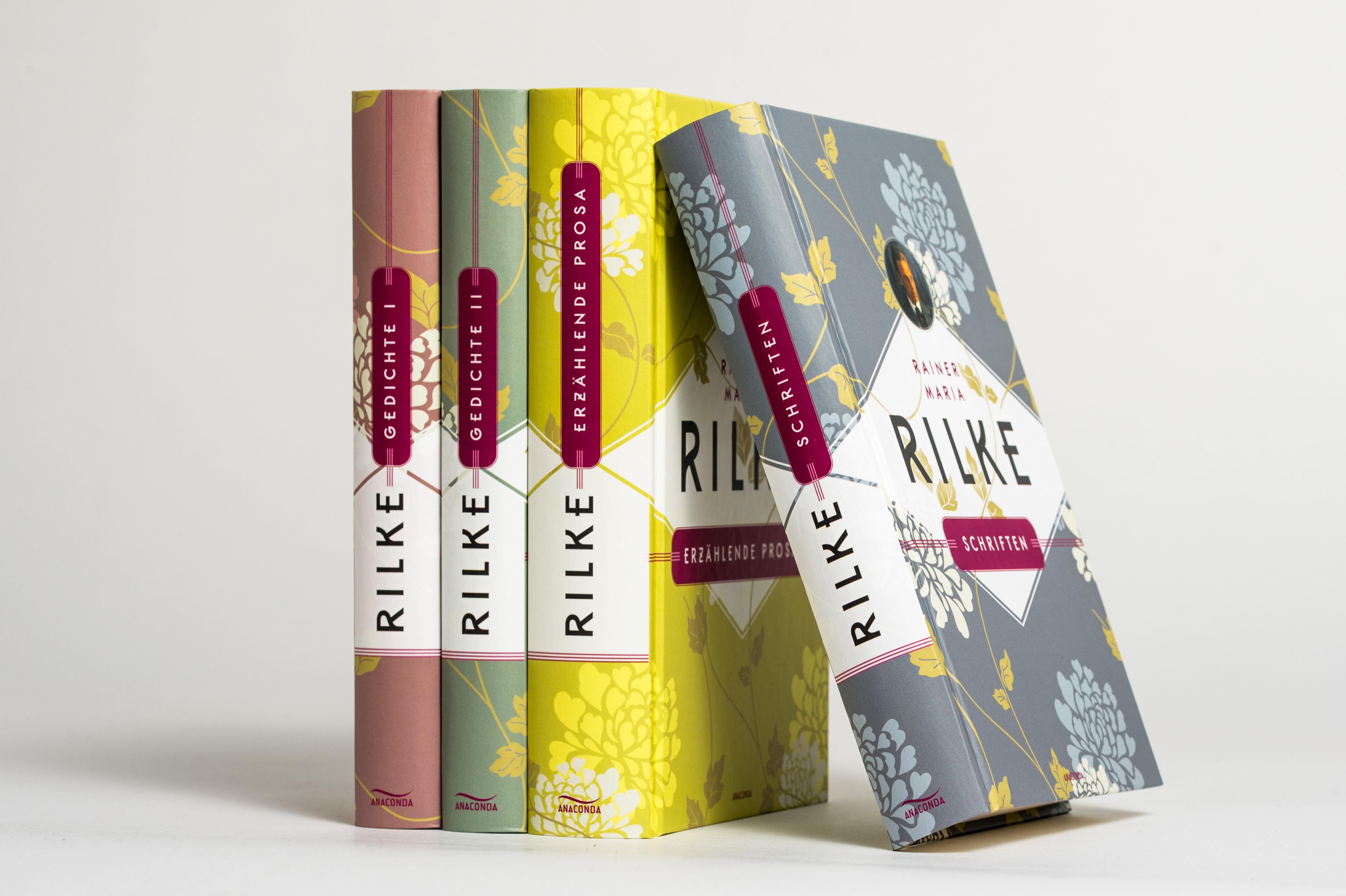 Beispielinhalt (Bild) Rainer Maria Rilke, Werke in vier Bänden (Gedichte I - Gedichte II - Erzählende Prosa - Schriften) (4 Bände im Schuber)