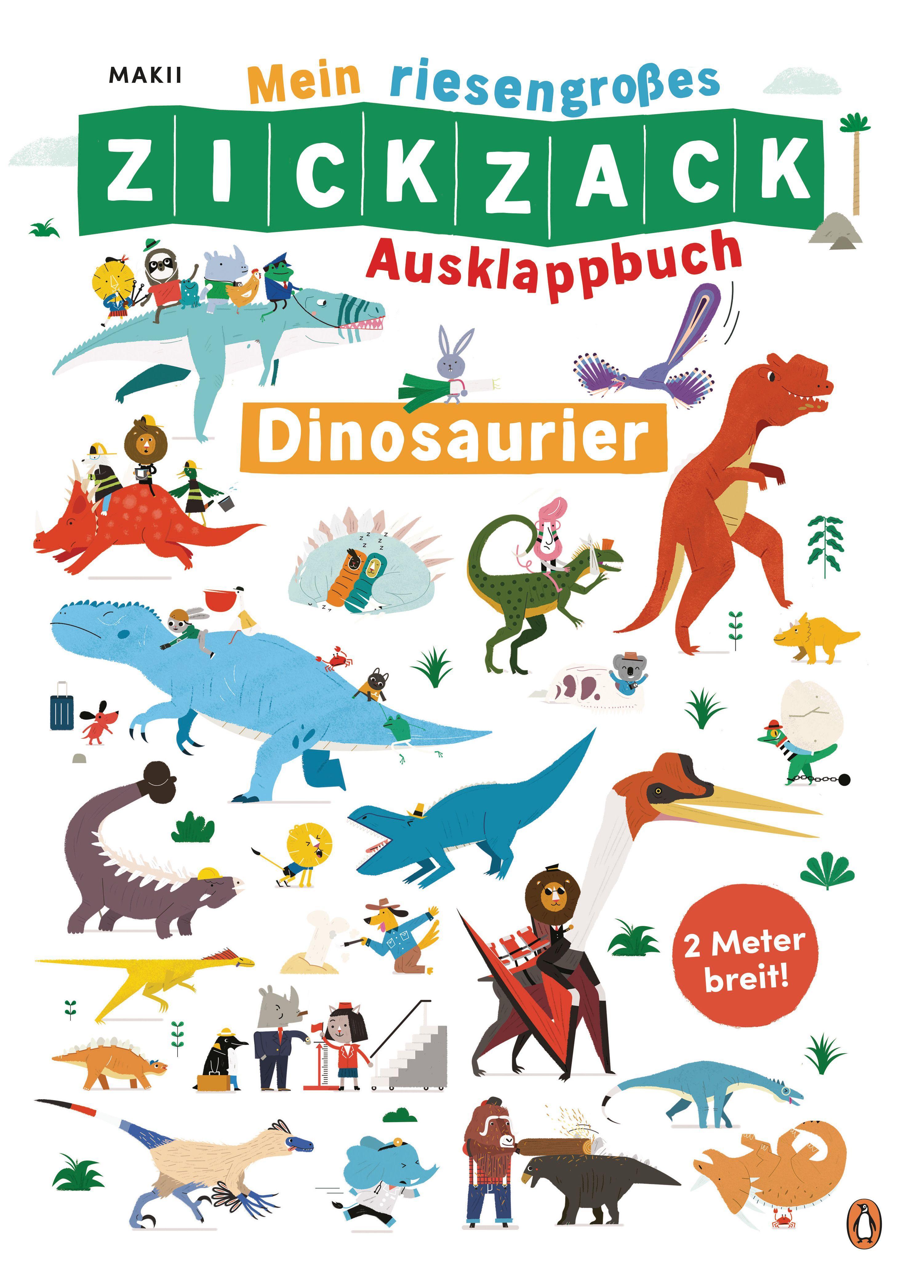 Vorderes Coverbild Mein riesengroßes ZICKZACK Ausklappbuch - Dinosaurier