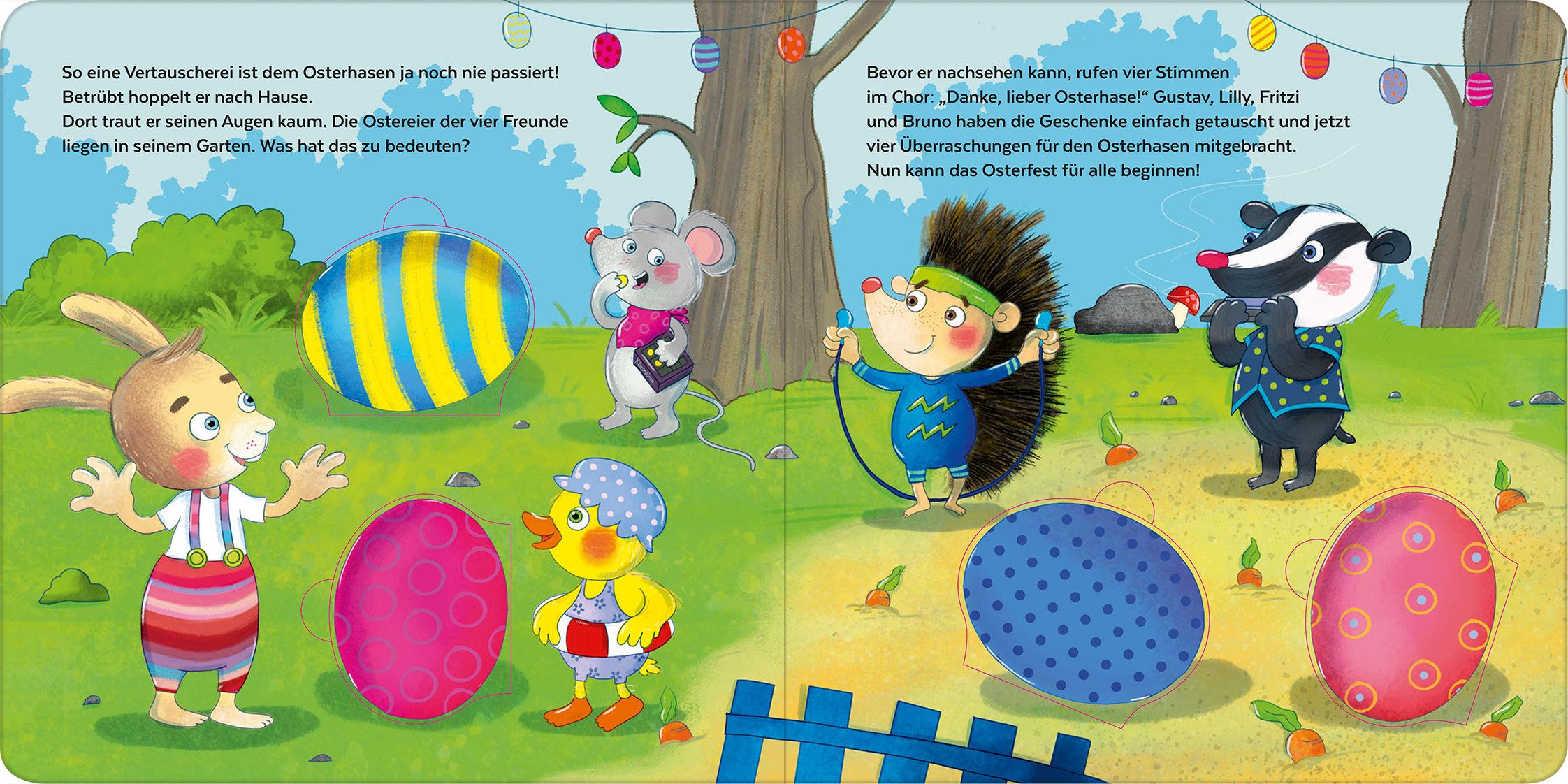 Beispielinhalt (Bild) Ei, Ei, Ei - Vertauscherei! - Wem gehört das Osterei?