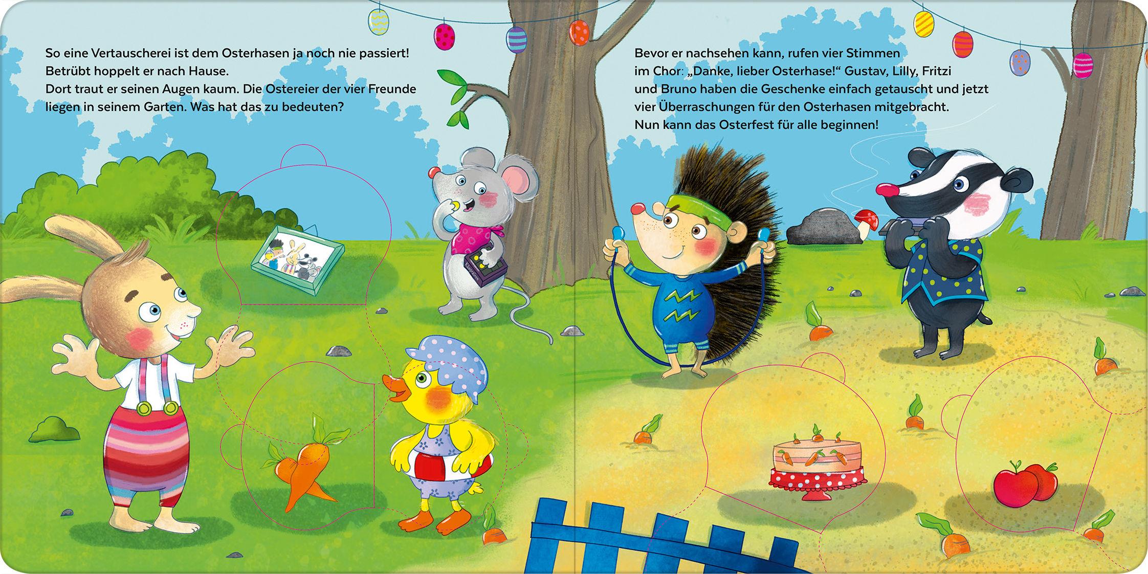 Beispielinhalt (Bild) Ei, Ei, Ei - Vertauscherei! - Wem gehört das Osterei?