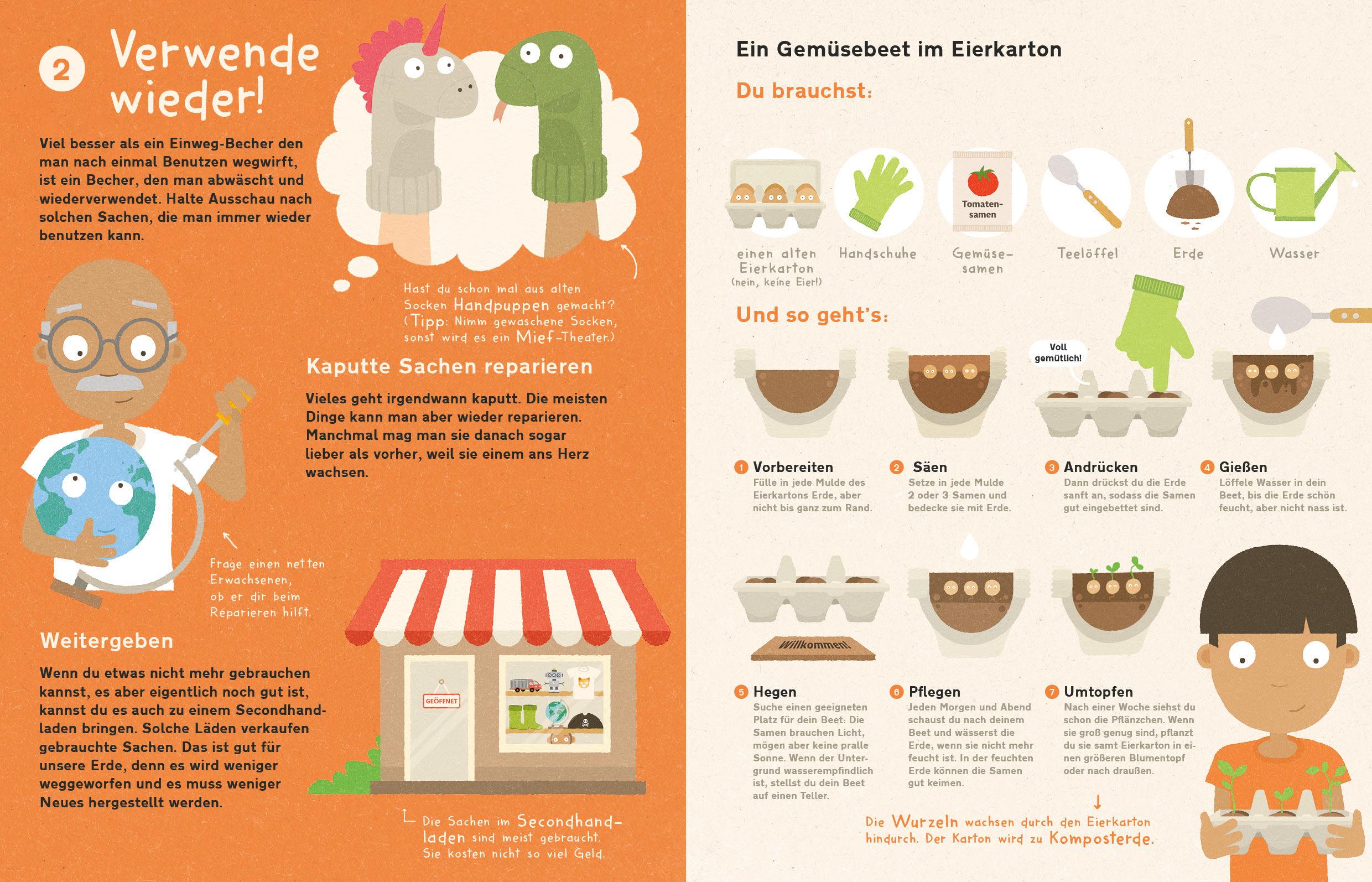 Beispielinhalt (Bild) Unsere Erde braucht dich! - Was du tun kannst, um Müll zu vermeiden