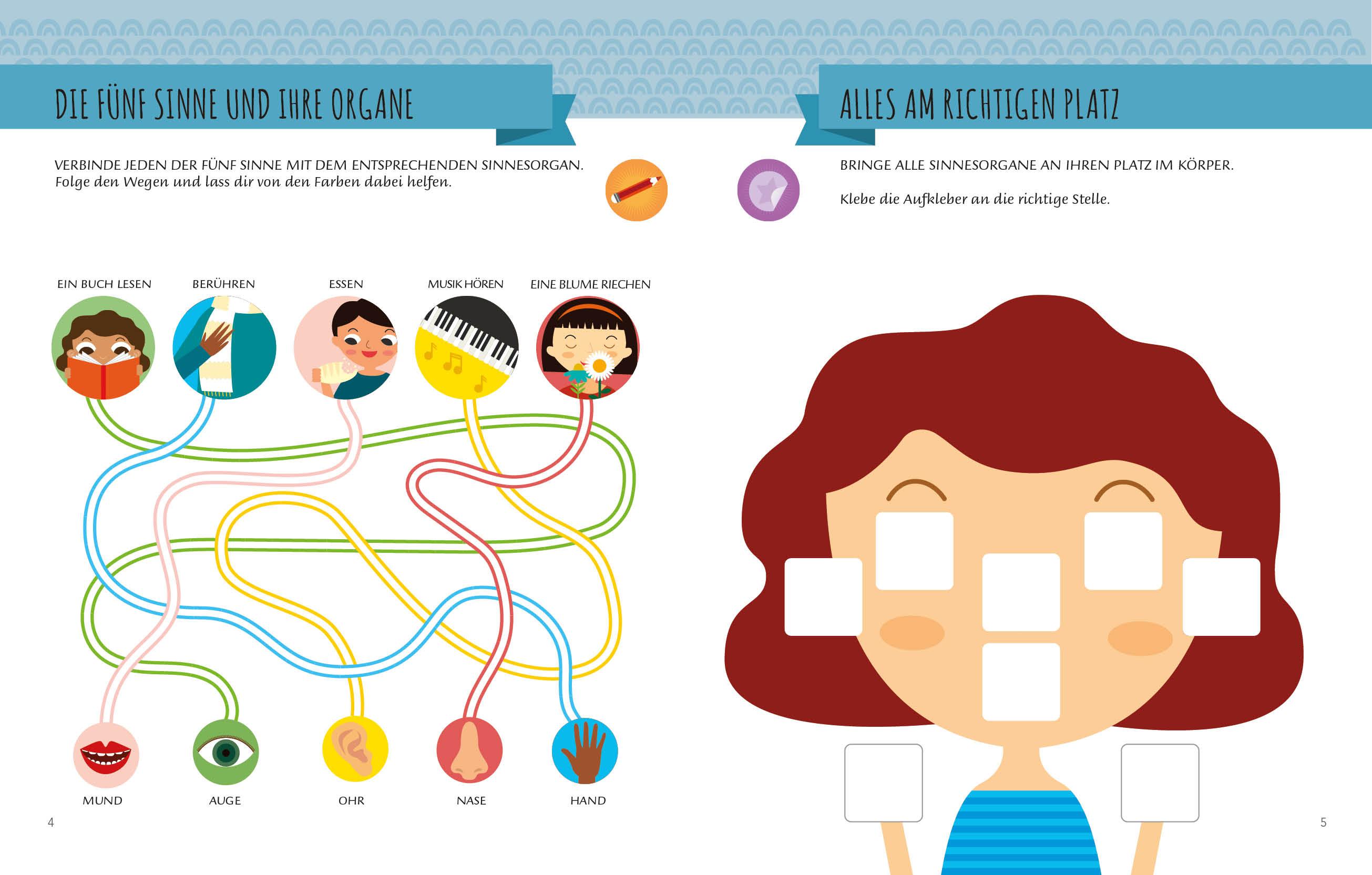 Beispielinhalt (Bild) Mein erstes Buch: Die fünf Sinne