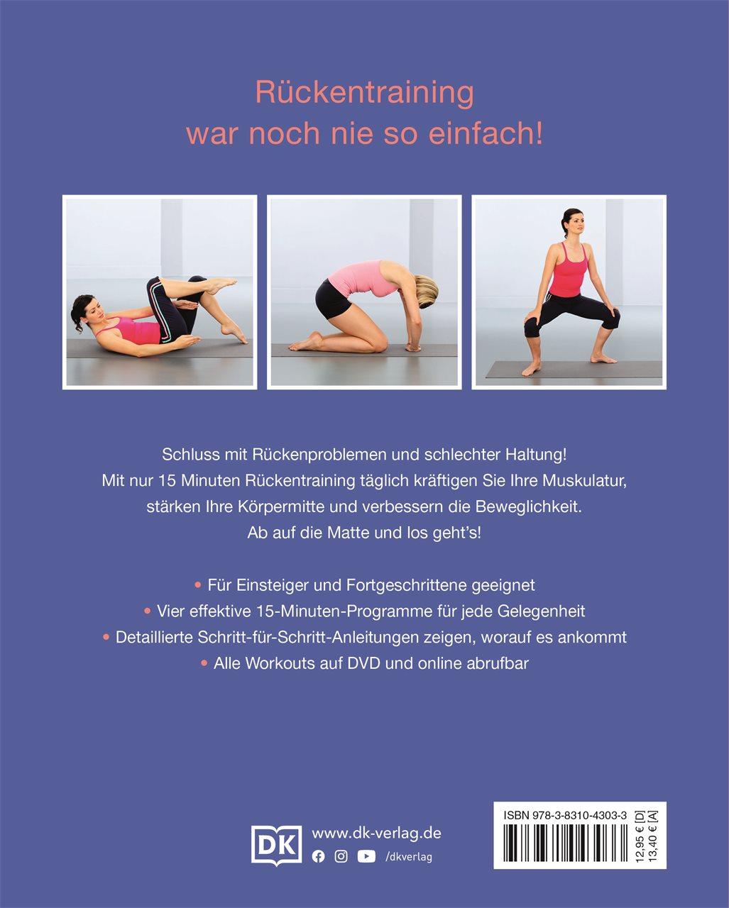 Rückseitencover 15 Minuten Rückentraining für jeden Tag