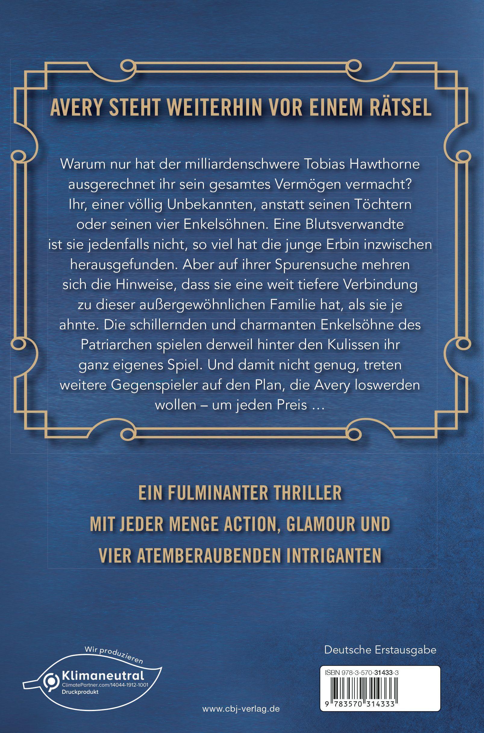 Beispielinhalt (Bild) The Inheritance Games - Das Spiel geht weiter