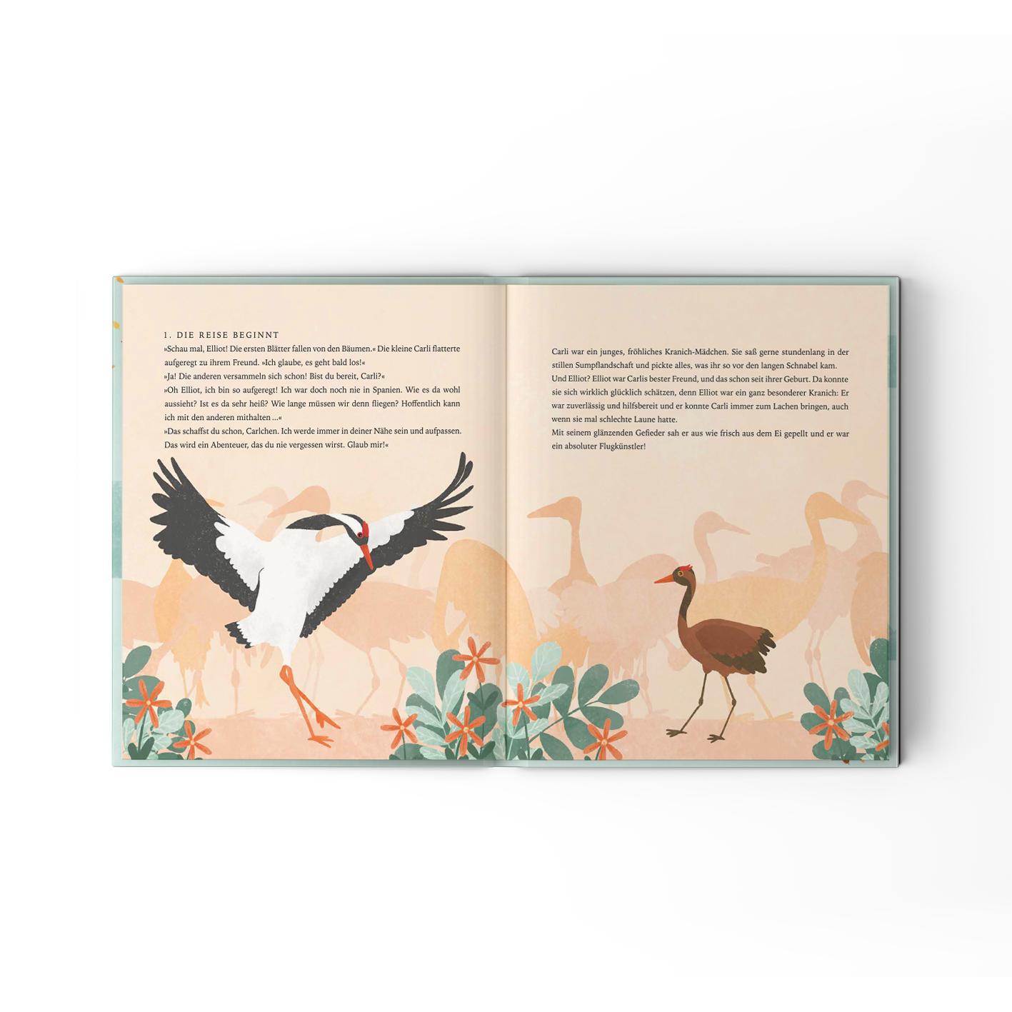 Beispielinhalt (Bild) Carli und Elliot auf ihrer abenteuerlichen Reise in den Süden