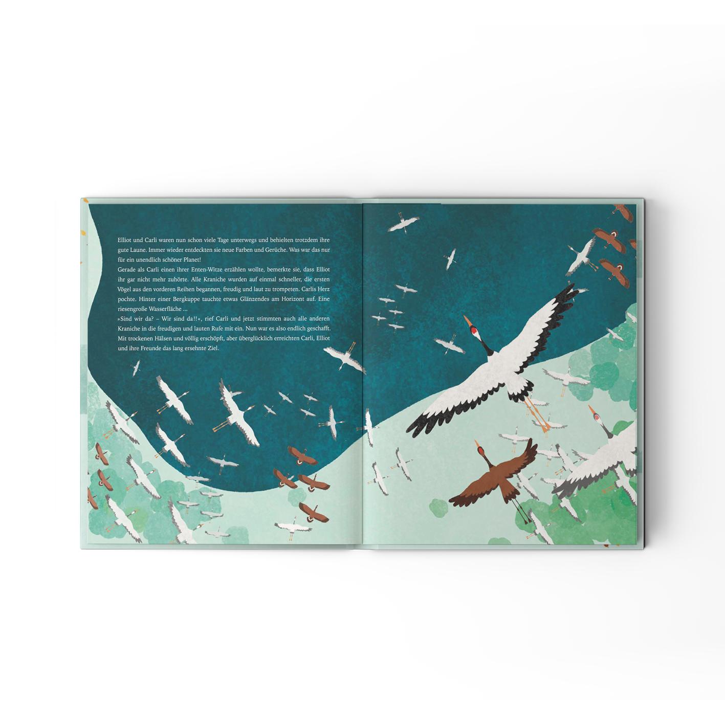 Beispielinhalt (Bild) Carli und Elliot auf ihrer abenteuerlichen Reise in den Süden