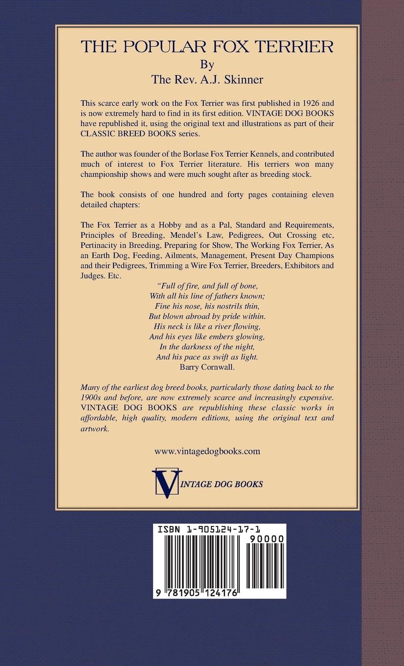 Rückseitencover The Popular Fox Terrier (Vintage Dog Books Breed Classic - Smooth Haired + Wire Fox Terrier)