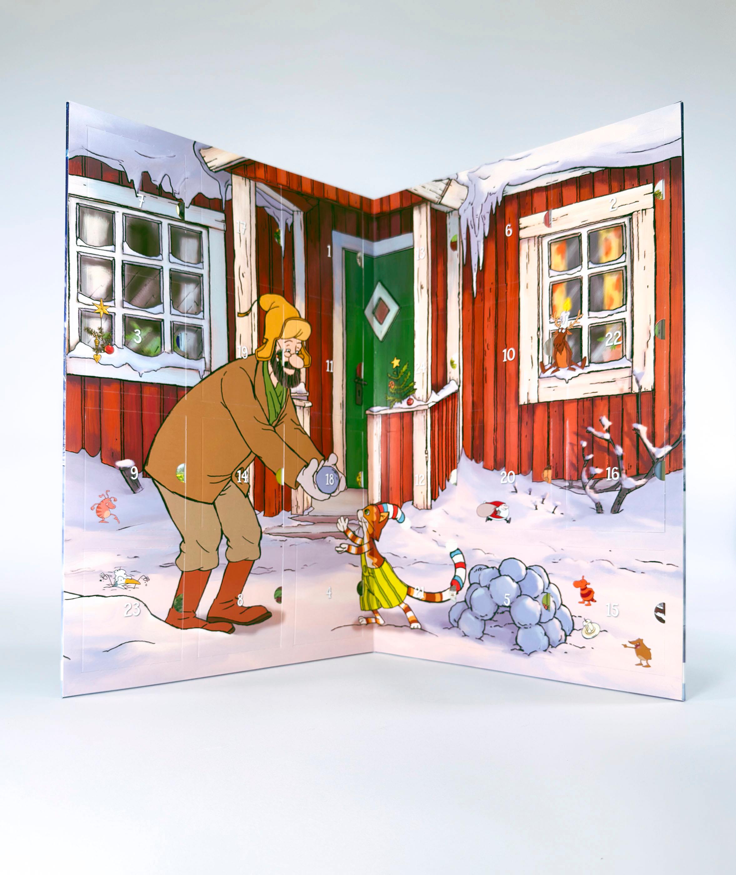 Beispielinhalt (Bild) Pettersson und Findus - Mein großer Adventskalender