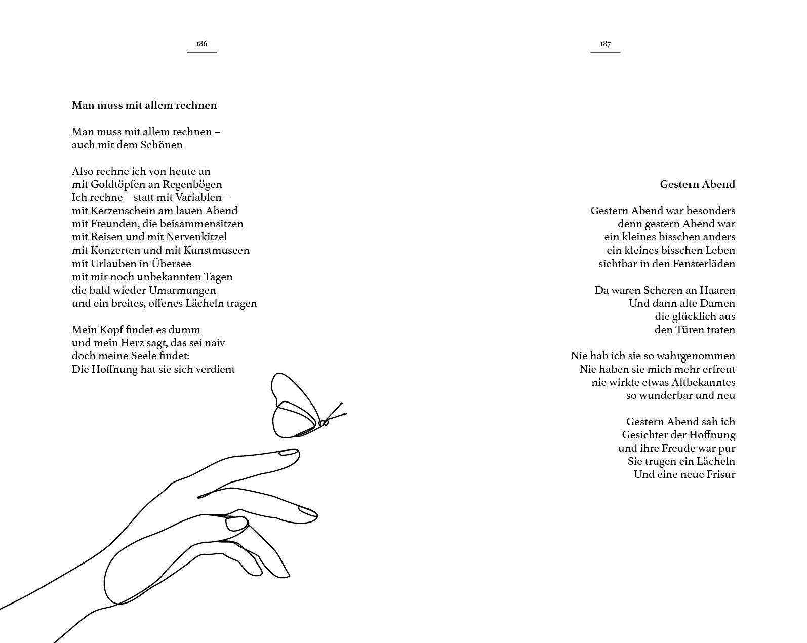 Beispielinhalt (Bild) himmelhochjauchzend gedankenvertieft