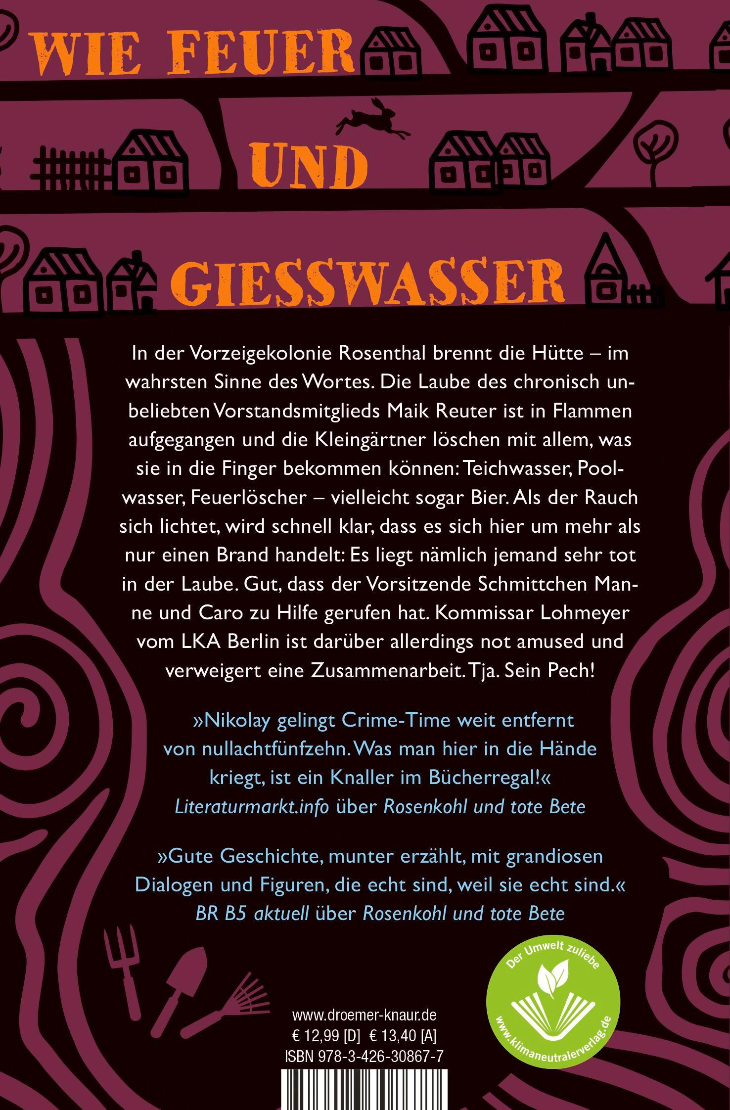 Rückseitencover Amsel, Drossel, tot und starr