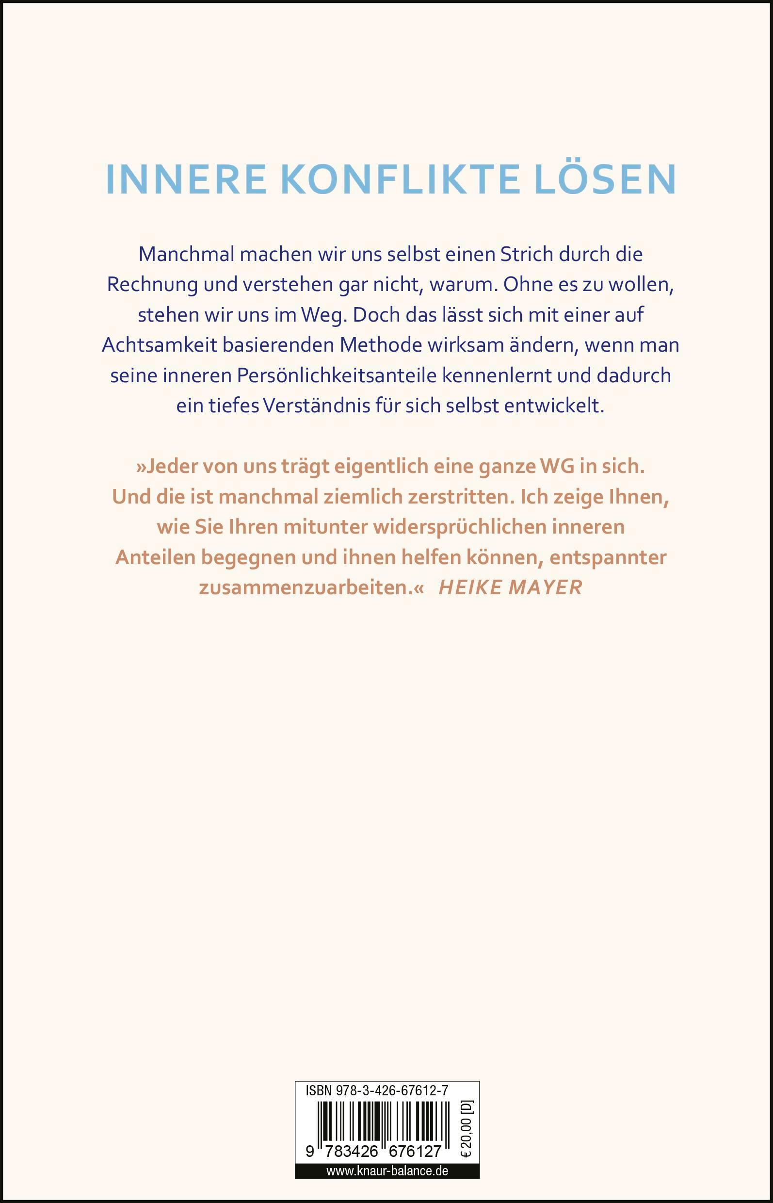 Rückseitencover Ich steh mir selbst nicht mehr im Weg