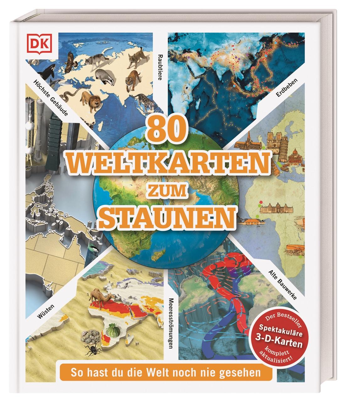 Vorderes Coverbild 80 Weltkarten zum Staunen
