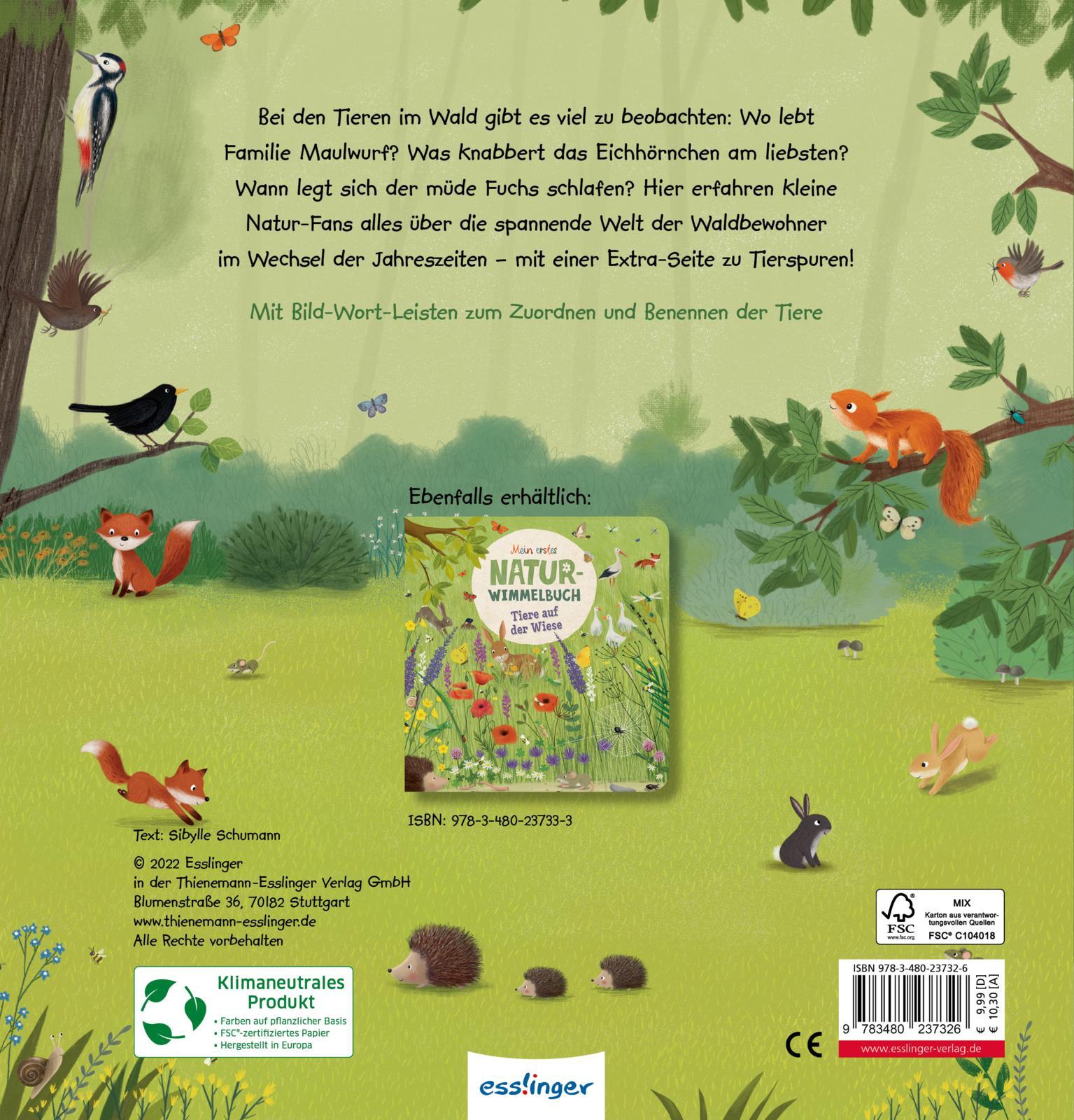 Rückseitencover Mein erstes Natur-Wimmelbuch: Tiere im Wald