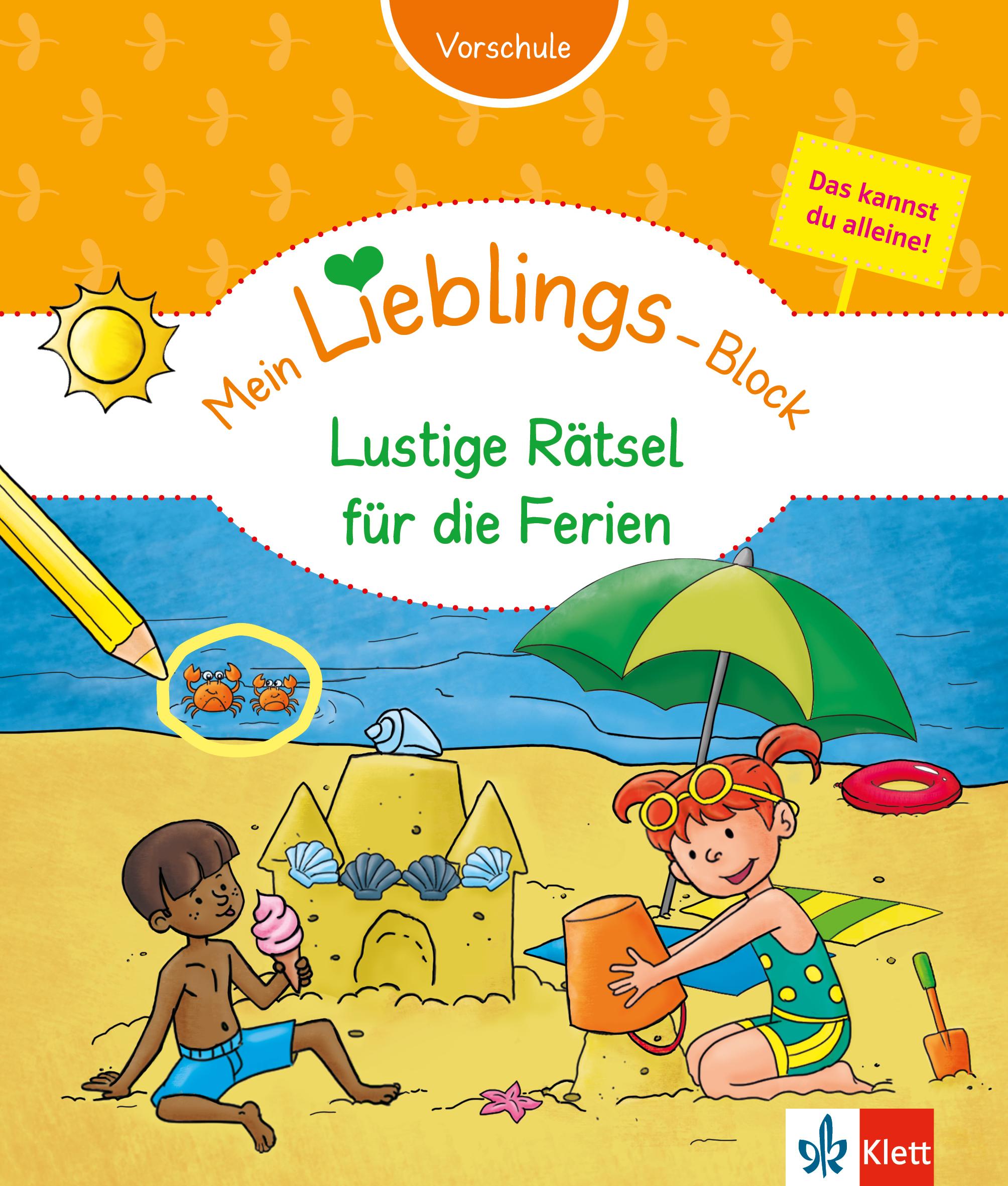 Vorderes Coverbild Klett Mein Lieblings-Block Lustige Rätsel für die Ferien