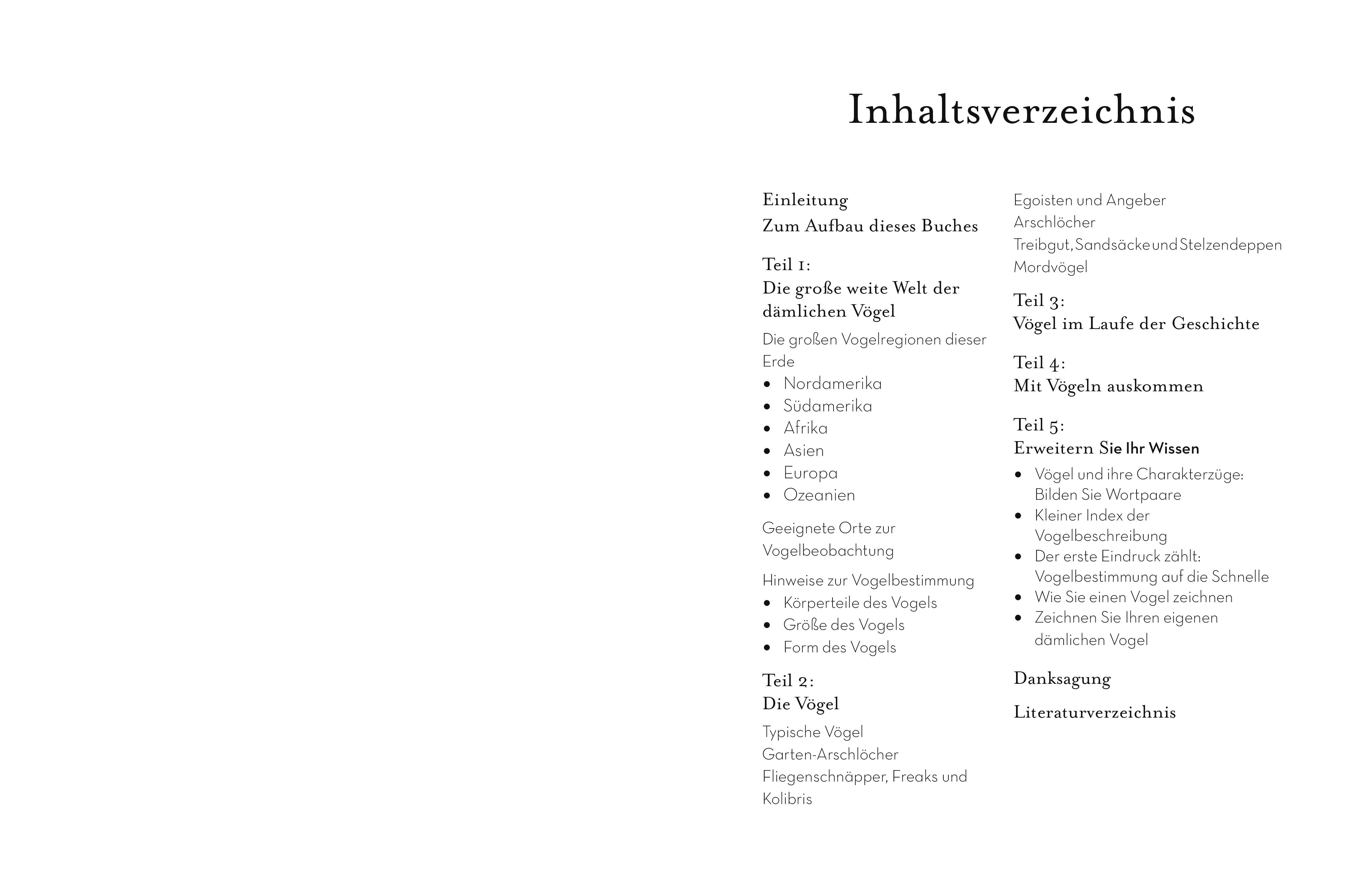 Beispielinhalt (Bild) Dämliche Vögel