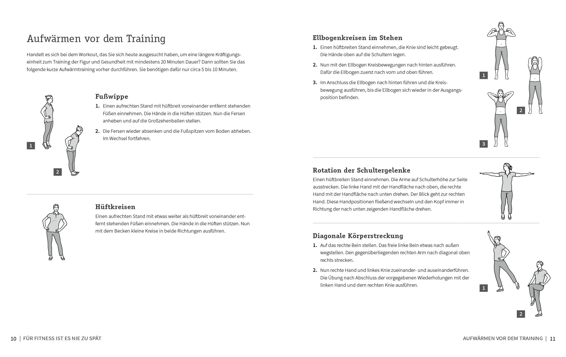 Beispielinhalt (Bild) 50 Workouts für Späteinsteiger