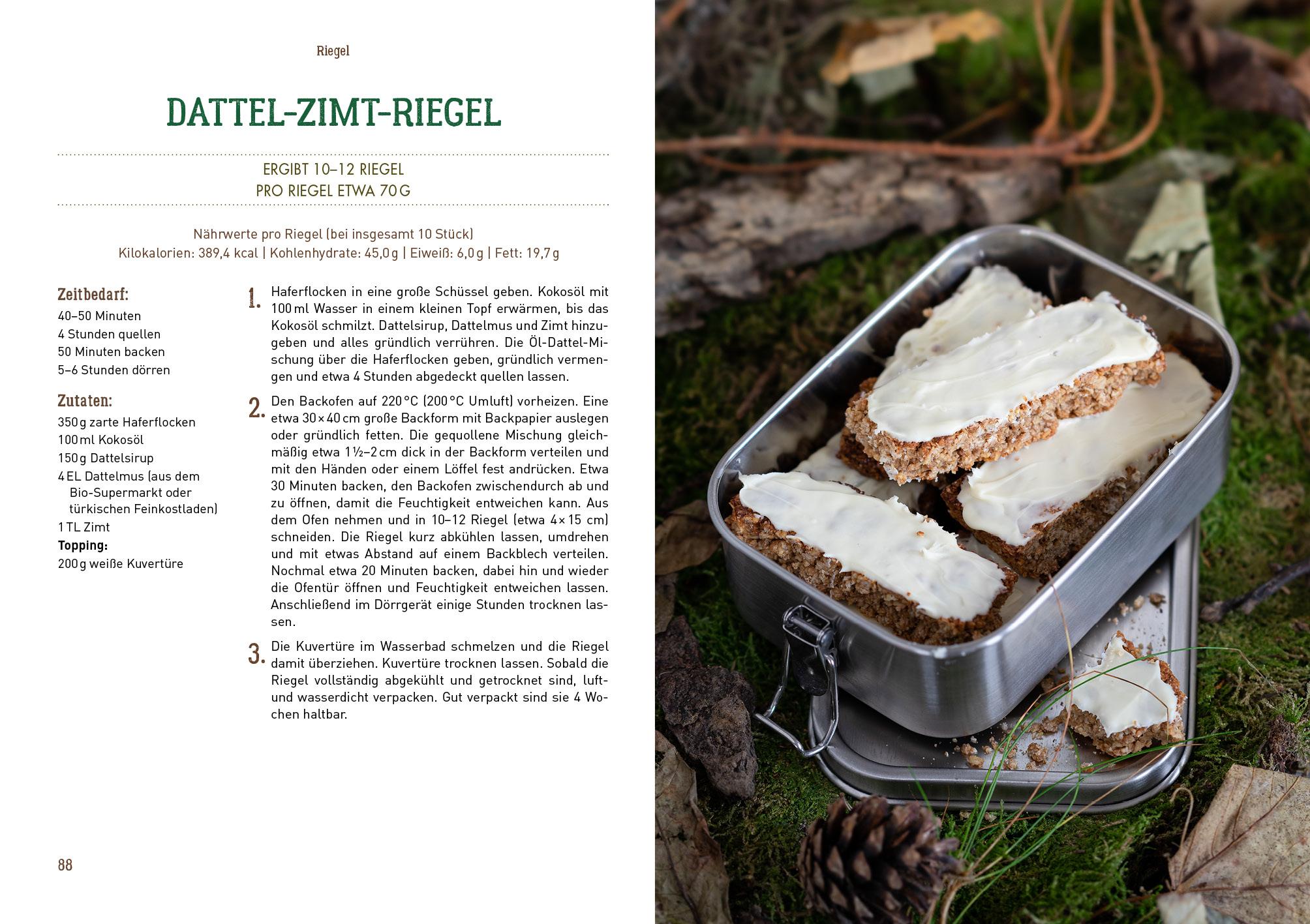 Beispielinhalt (Bild) Das Touren-Kochbuch