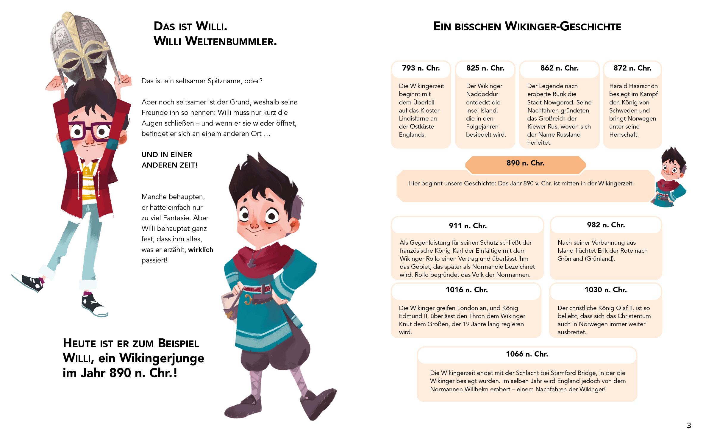 Beispielinhalt (Bild) Willi Weltenbummler: Ein Tag bei den Wikingern