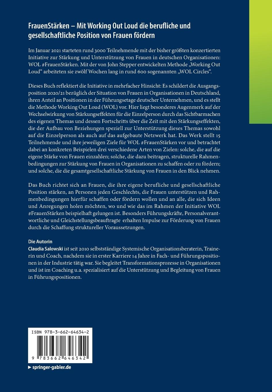 Rückseitencover FrauenStärken - Mit Working Out Loud die berufliche und gesellschaftliche Position von Frauen fördern