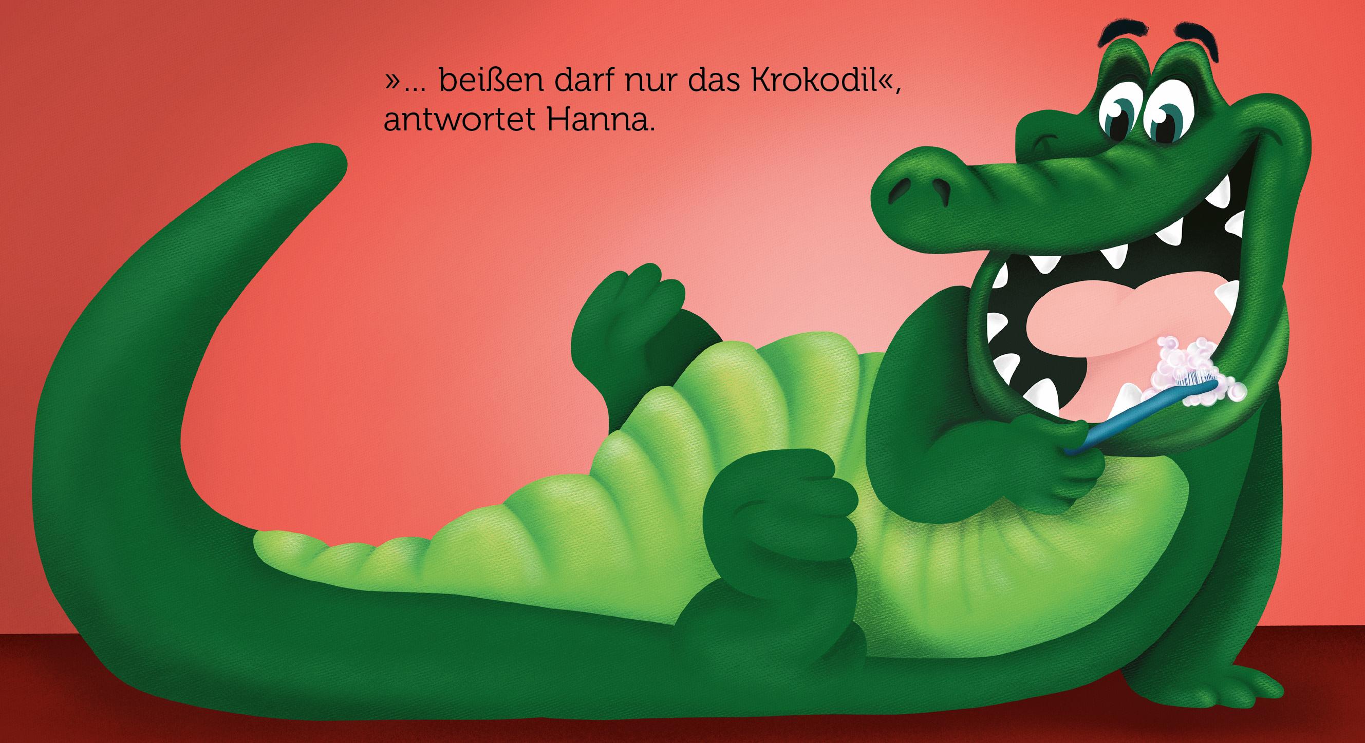 Beispielinhalt (Bild) Beißen darf nur das Krokodil