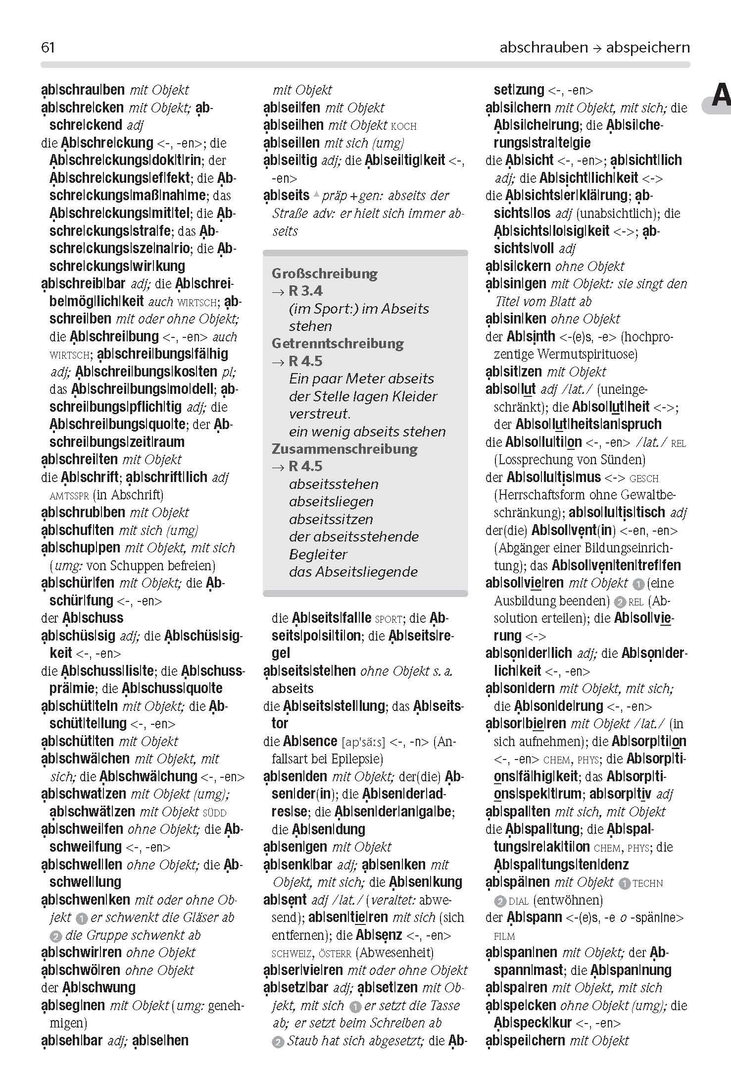 Beispielinhalt (Bild) Pons Die deutsche Rechtschreibung