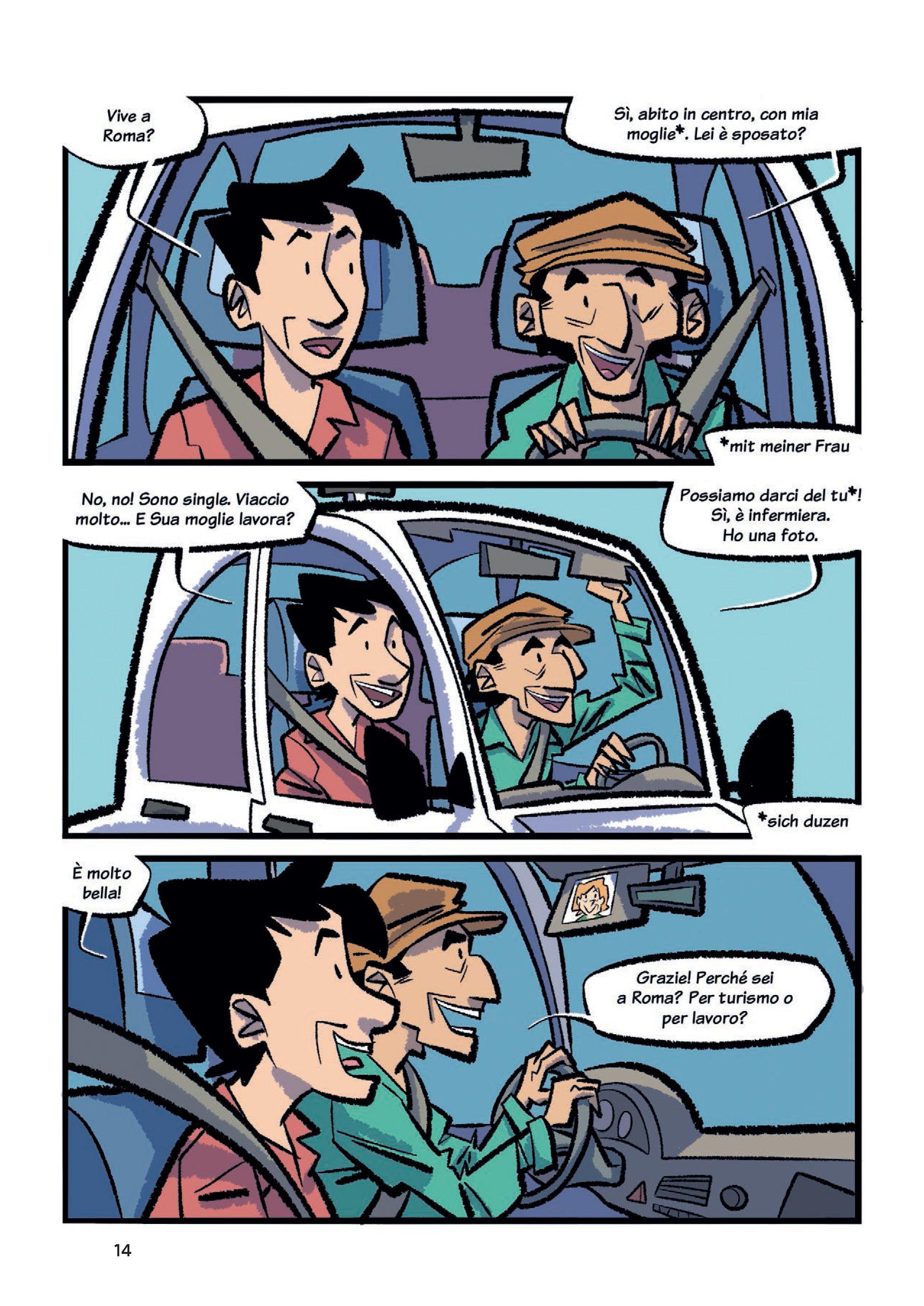 Beispielinhalt (Bild) PONS Sprachlern-Comic Italienisch