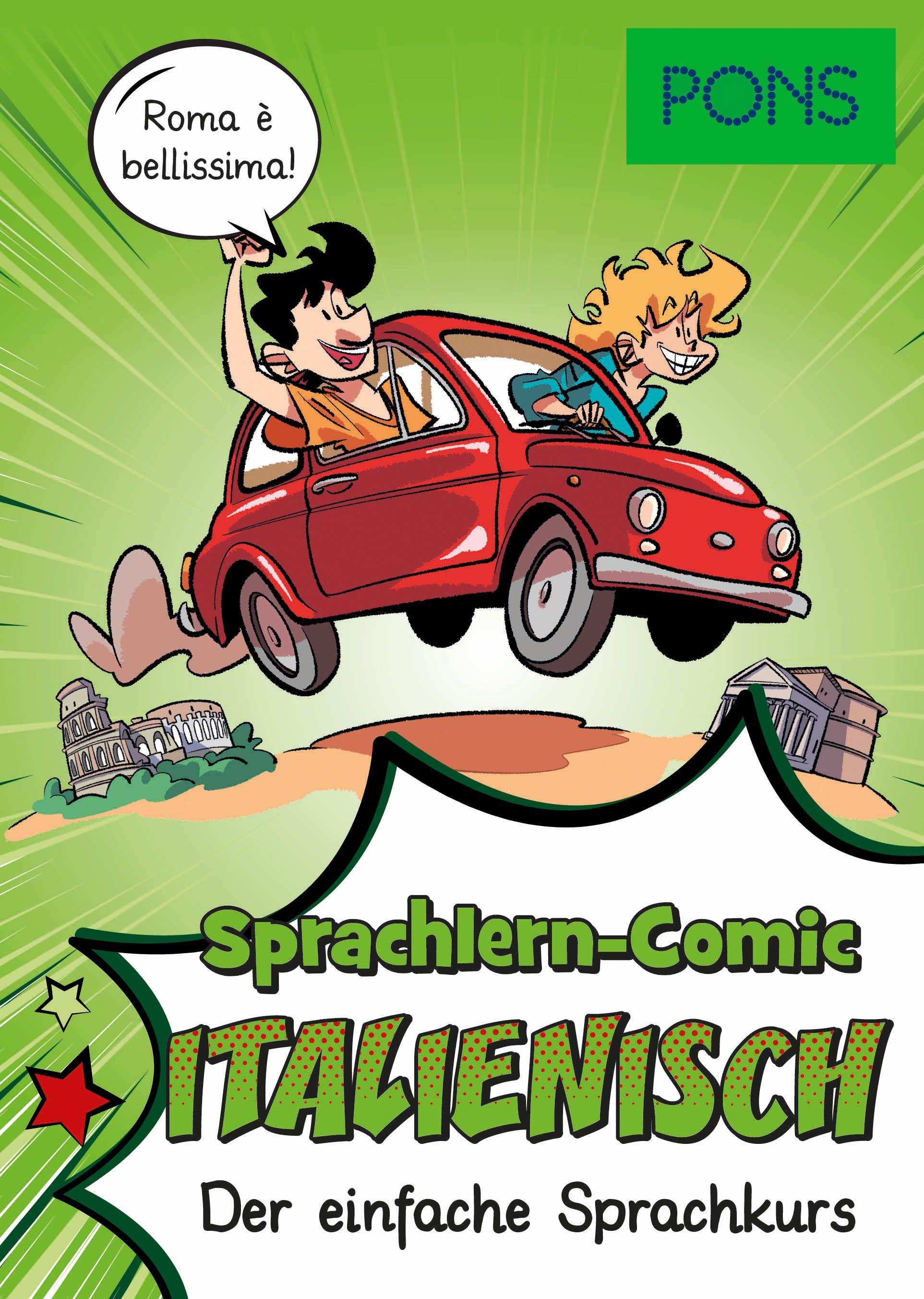 Vorderes Coverbild PONS Sprachlern-Comic Italienisch