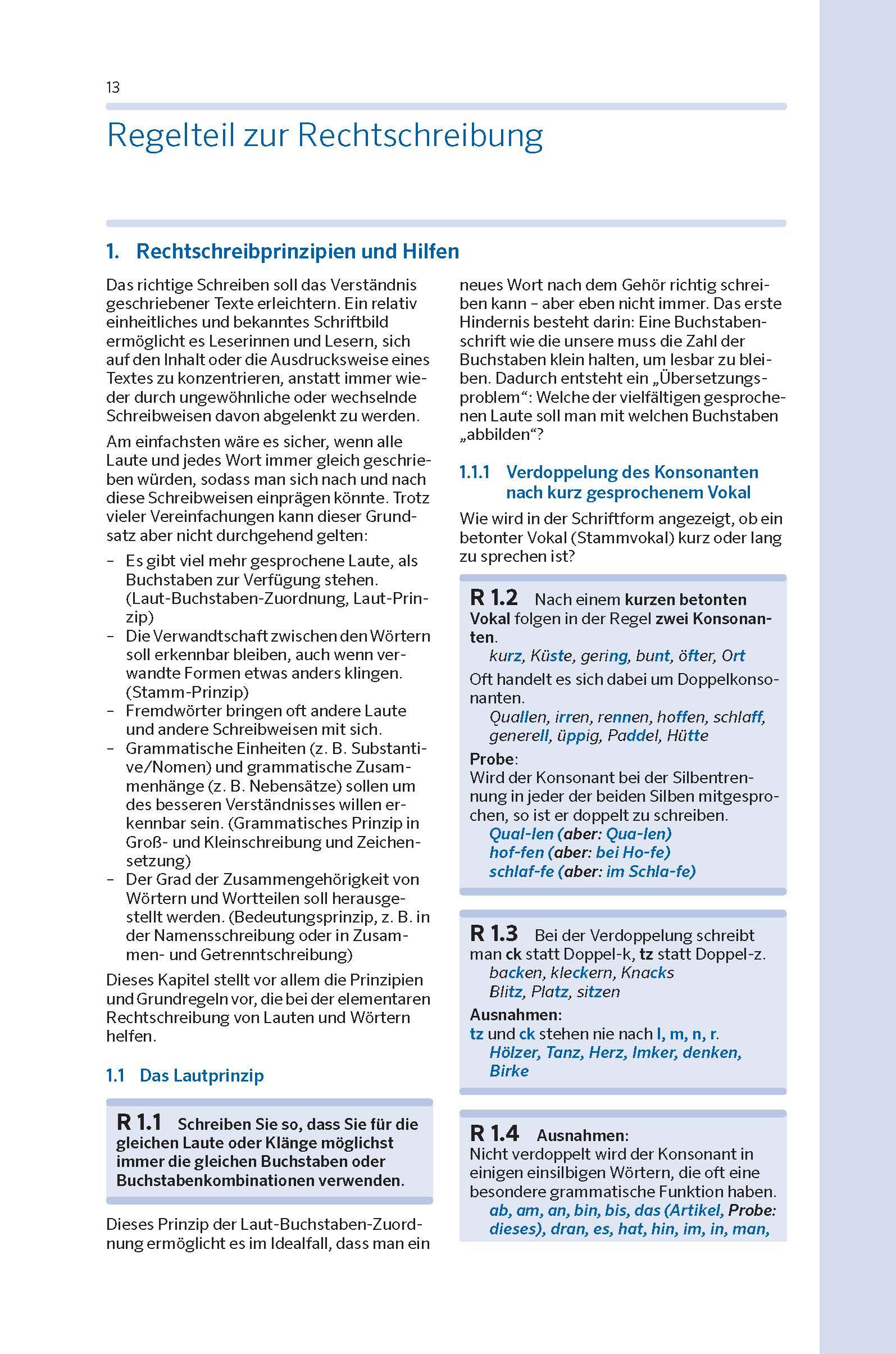 Beispielinhalt (Bild) PONS Großes Schulwörterbuch Deutsch