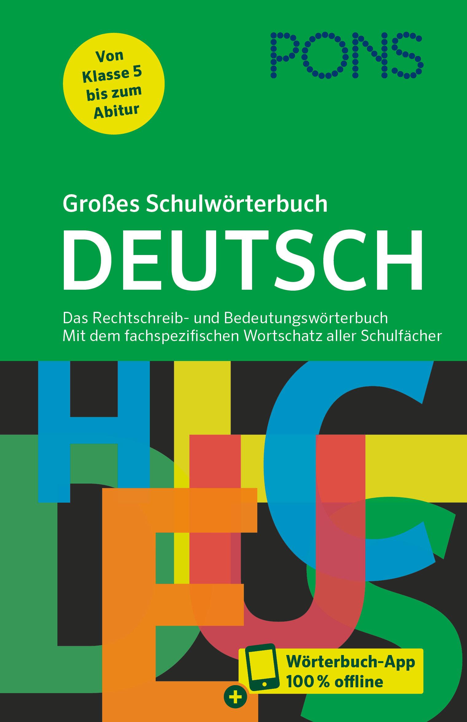 Vorderes Coverbild PONS Großes Schulwörterbuch Deutsch