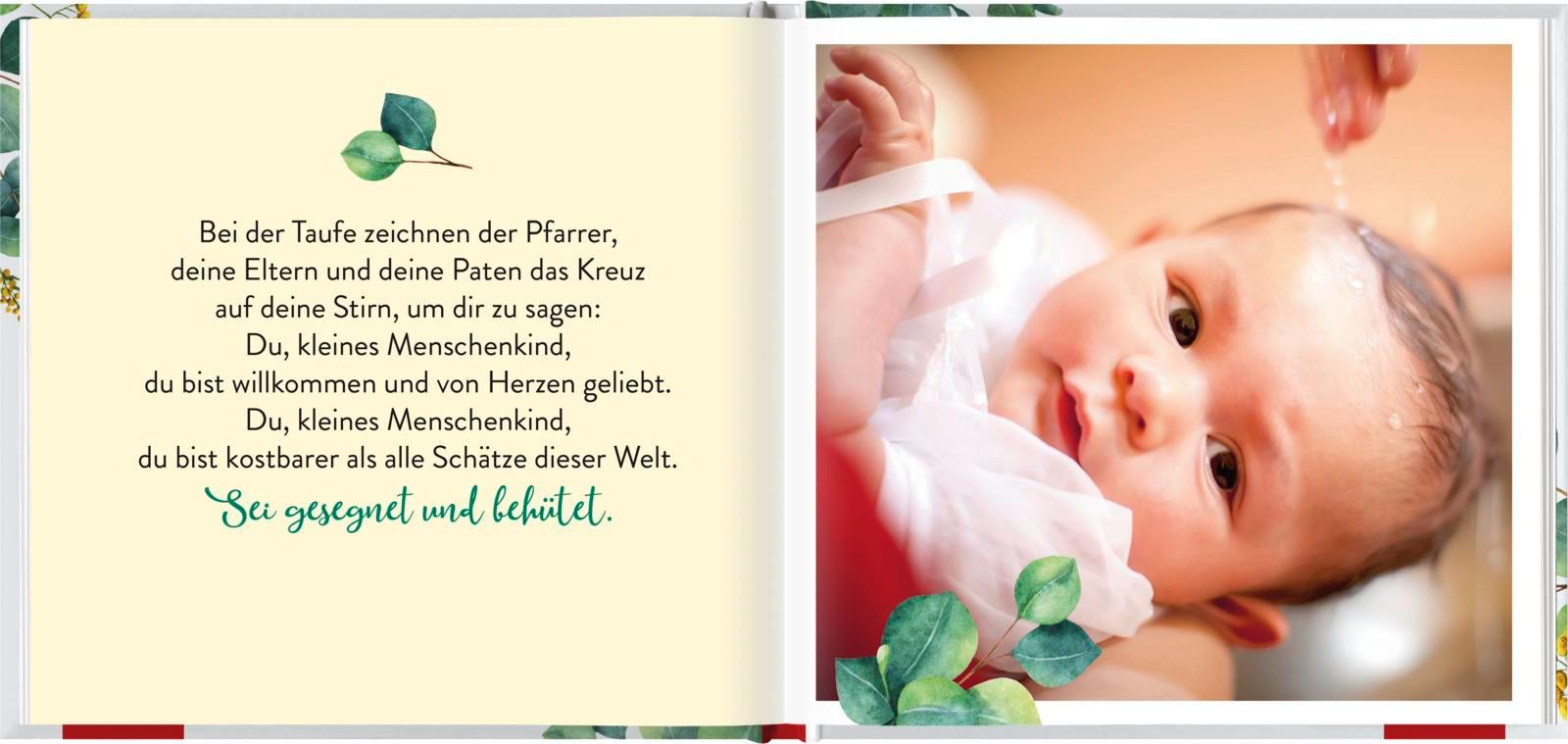 Beispielinhalt (Bild) Zur Taufe viele gute Wünsche