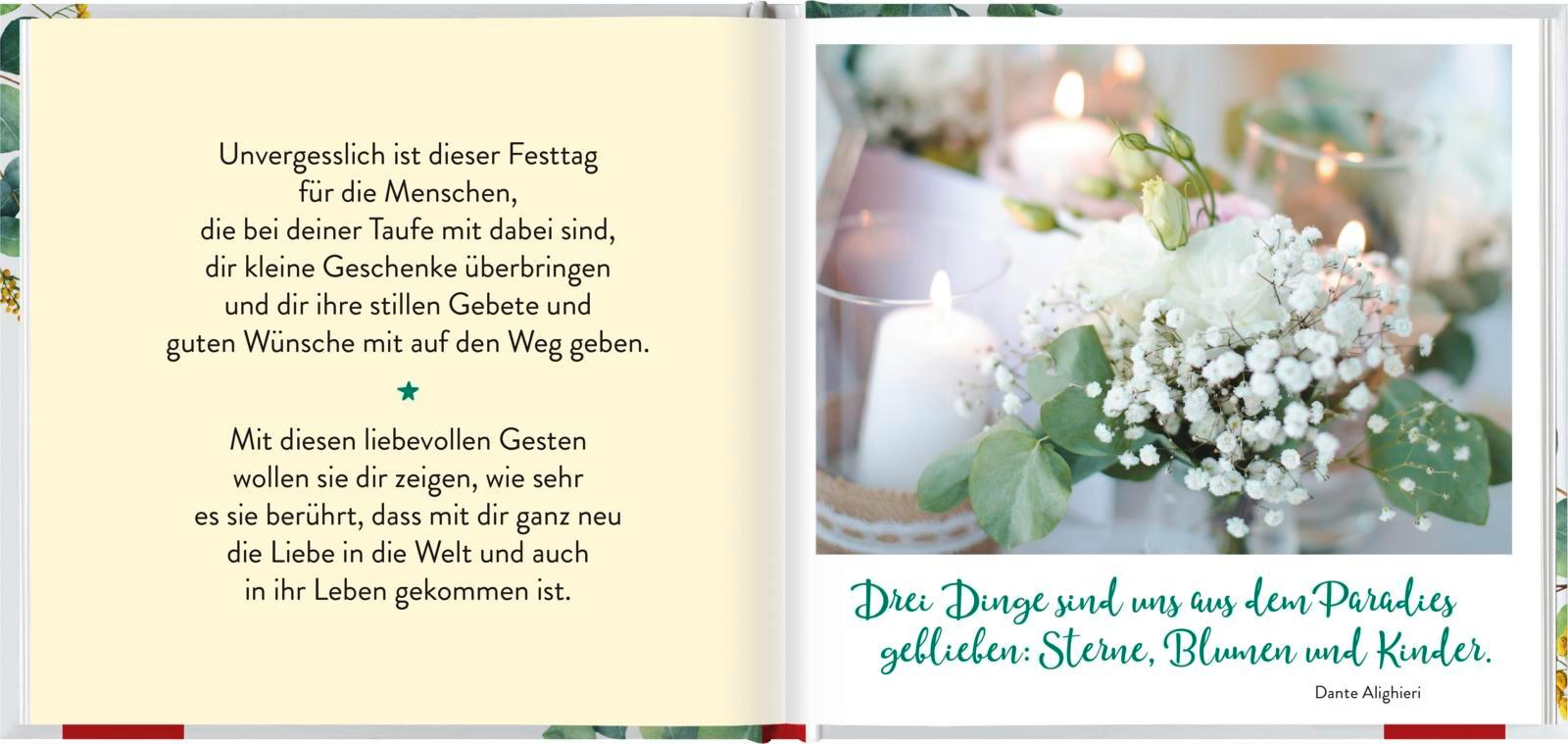 Beispielinhalt (Bild) Zur Taufe viele gute Wünsche