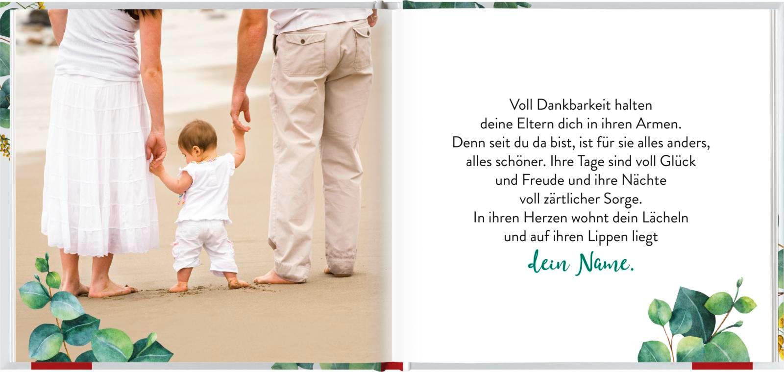 Beispielinhalt (Bild) Zur Taufe viele gute Wünsche