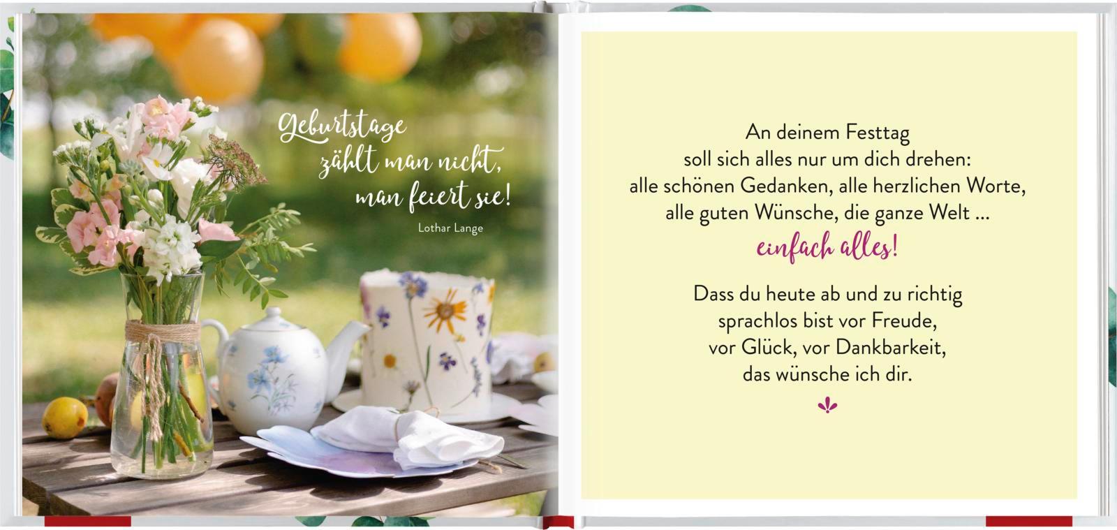 Beispielinhalt (Bild) Zum Geburtstag viele gute Wünsche