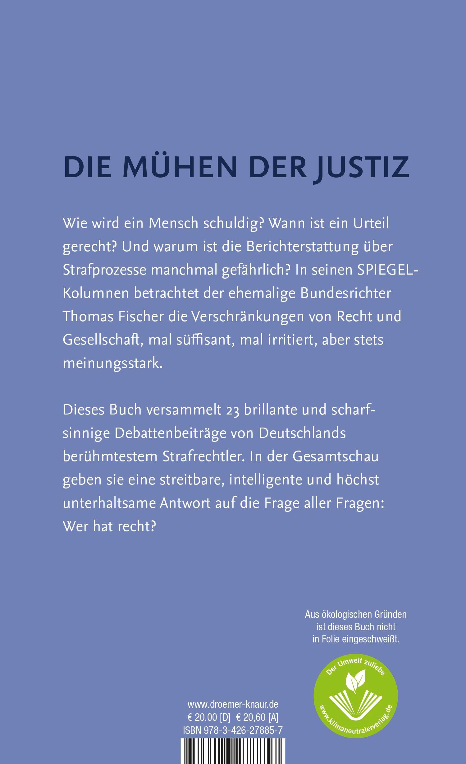 Rückseitencover Recht haben