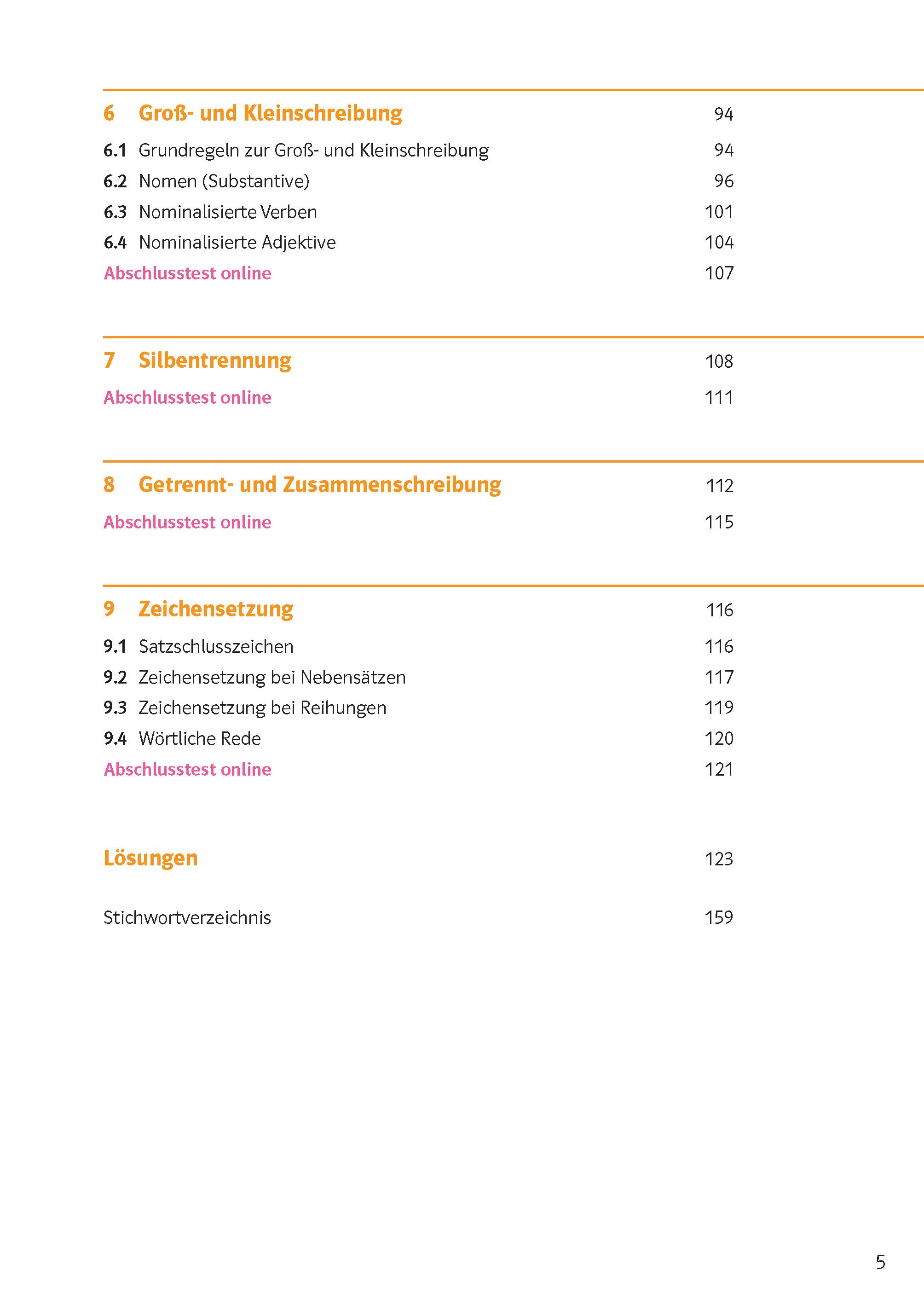 Beispielinhalt (Bild) Sicher in Deutsch Rechtschreibung 5./6. Klasse
