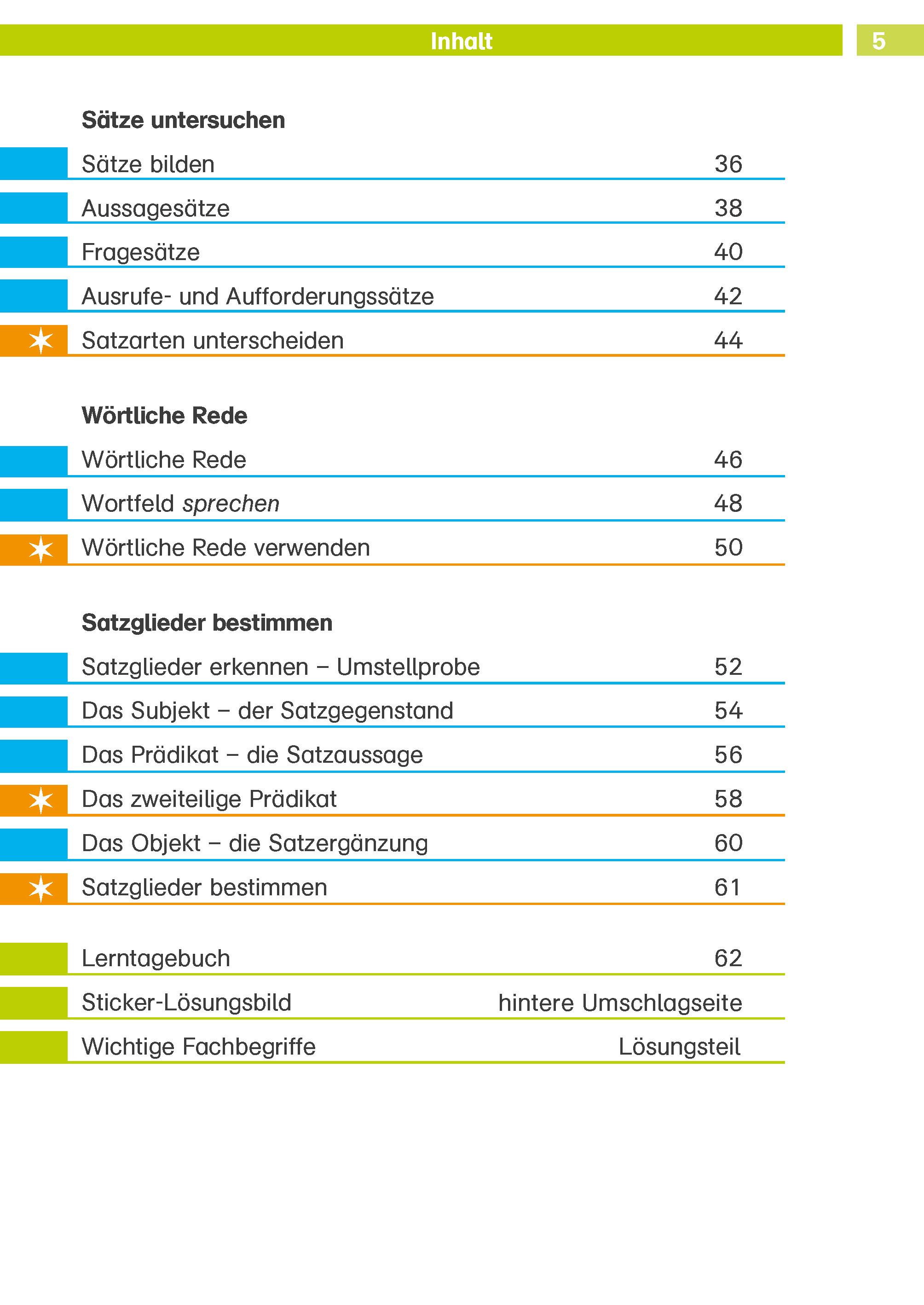 Beispielinhalt (Bild) Die Deutsch-Helden Grammatik 3. Klasse