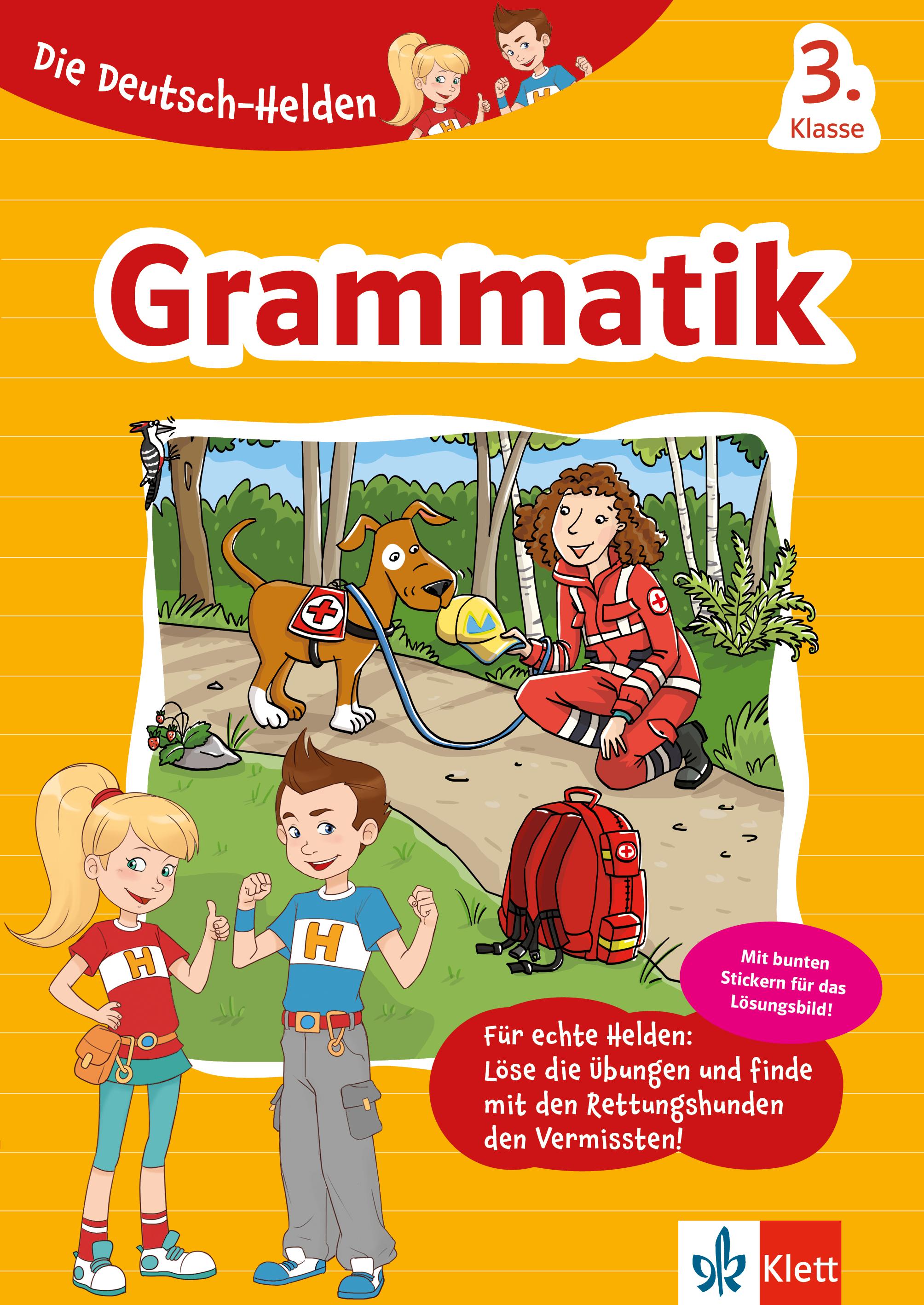 Vorderes Coverbild Die Deutsch-Helden Grammatik 3. Klasse