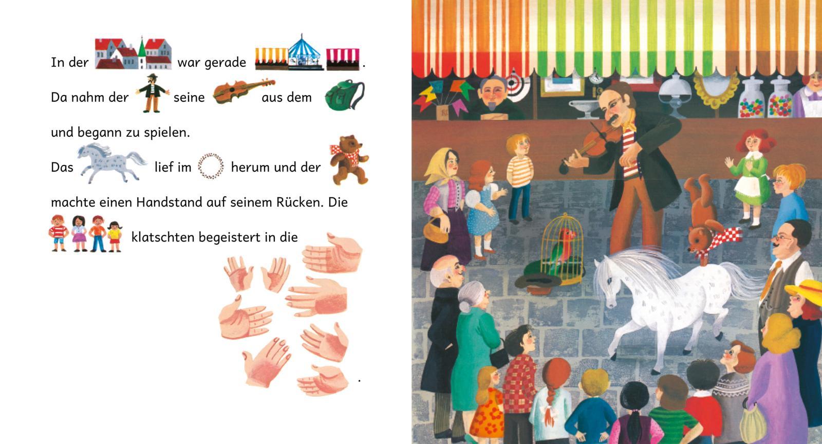 Beispielinhalt (Bild) Pony, Bär und Papagei